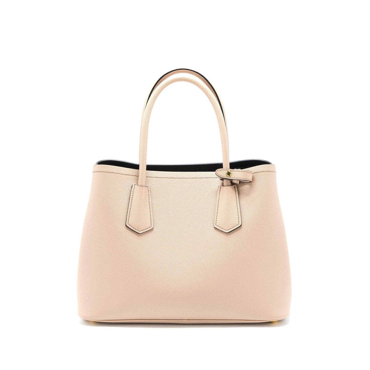 Prada Saffiano Cuir Tote Purse Calfskin Cammeo Nero Tote Bag