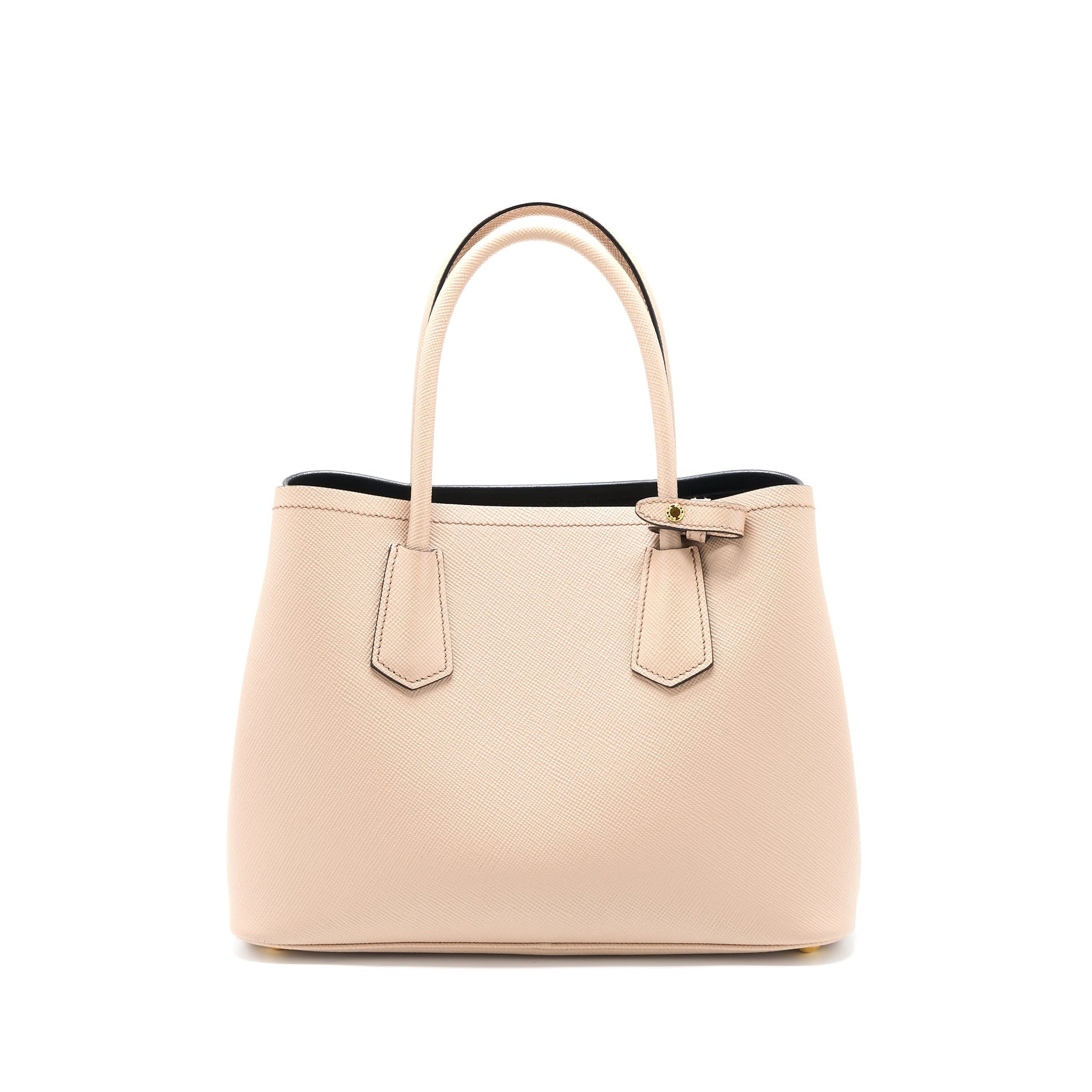 Prada Saffiano Cuir Tote Purse Calfskin Cammeo Nero Tote Bag