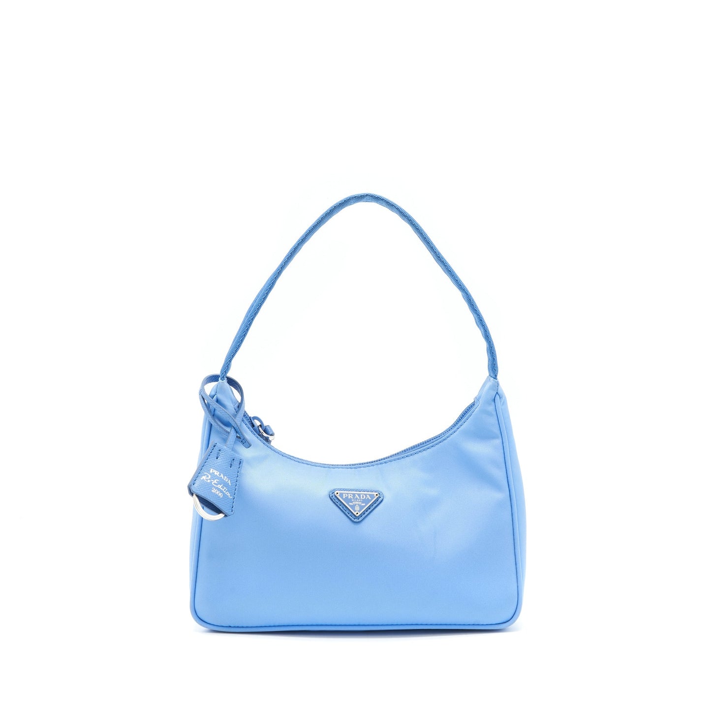 Prada Purse Handbag Nylon Blue Travel Bag