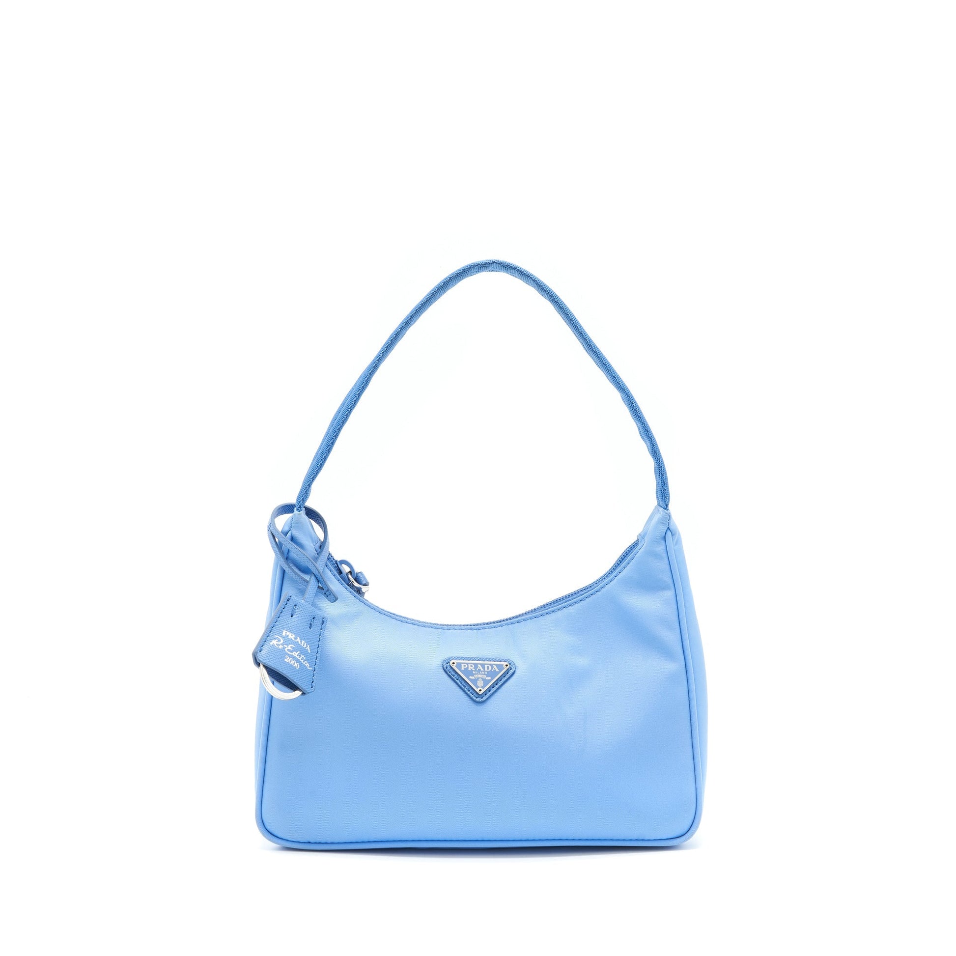 Prada Purse Handbag Nylon Blue Travel Bag