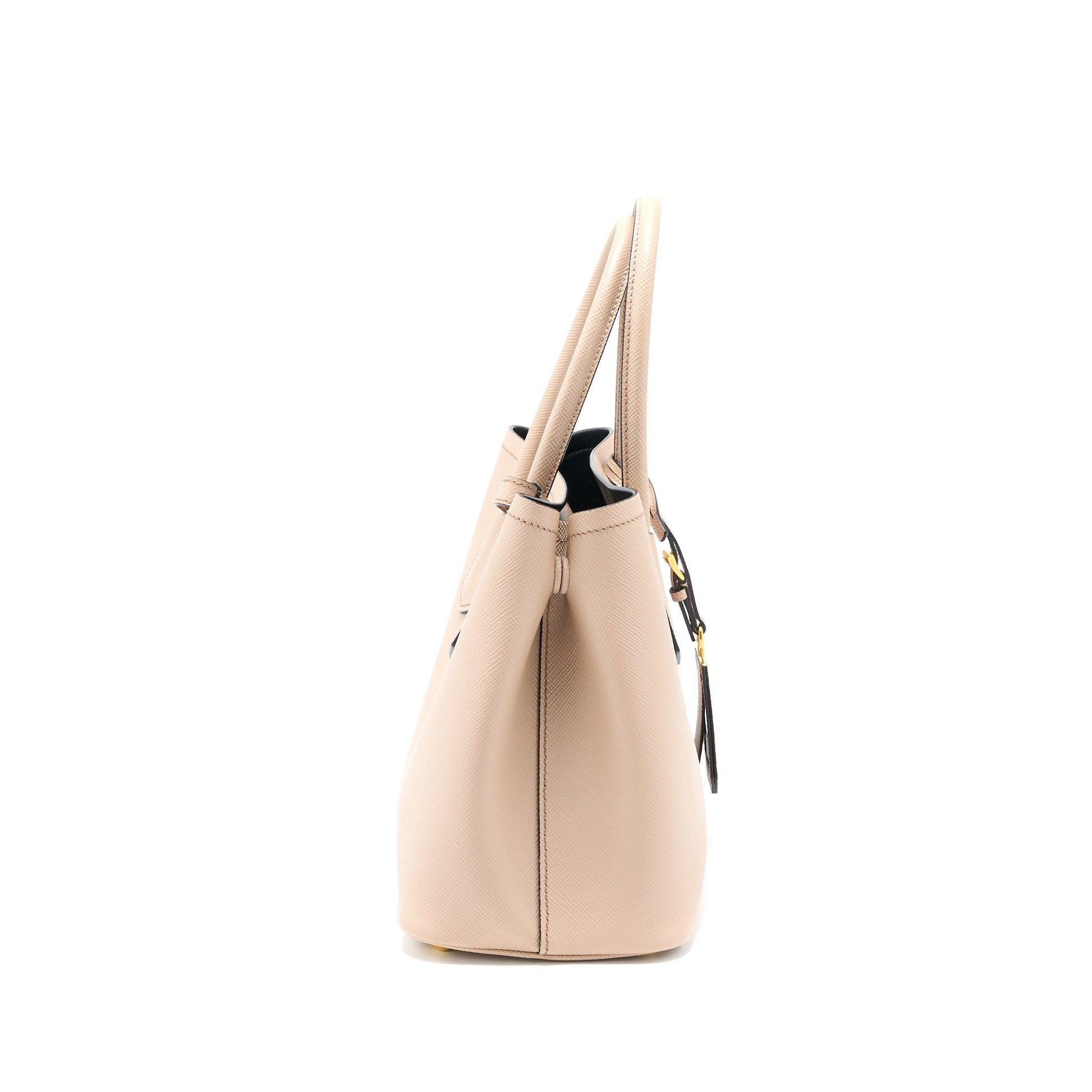 Prada Saffiano Cuir Tote Purse Calfskin Cammeo Nero Tote Bag