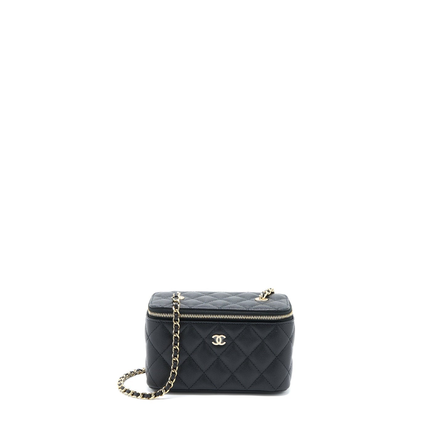 Chanel Long Vanity Caviar LGHW Microchip Black Handbag Microchip 1