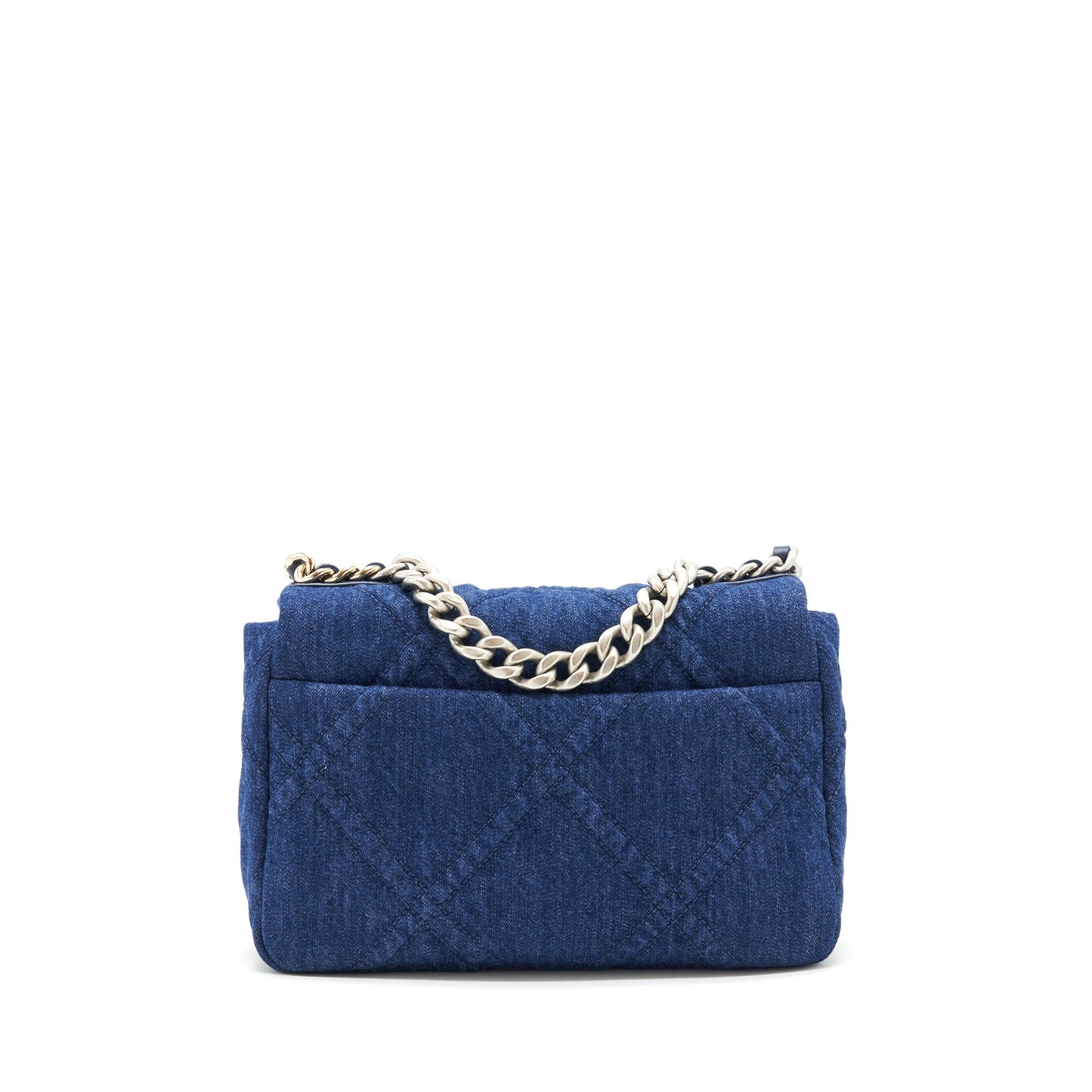 Chanel 22P Denim 19 Dark Blue Small Handbag