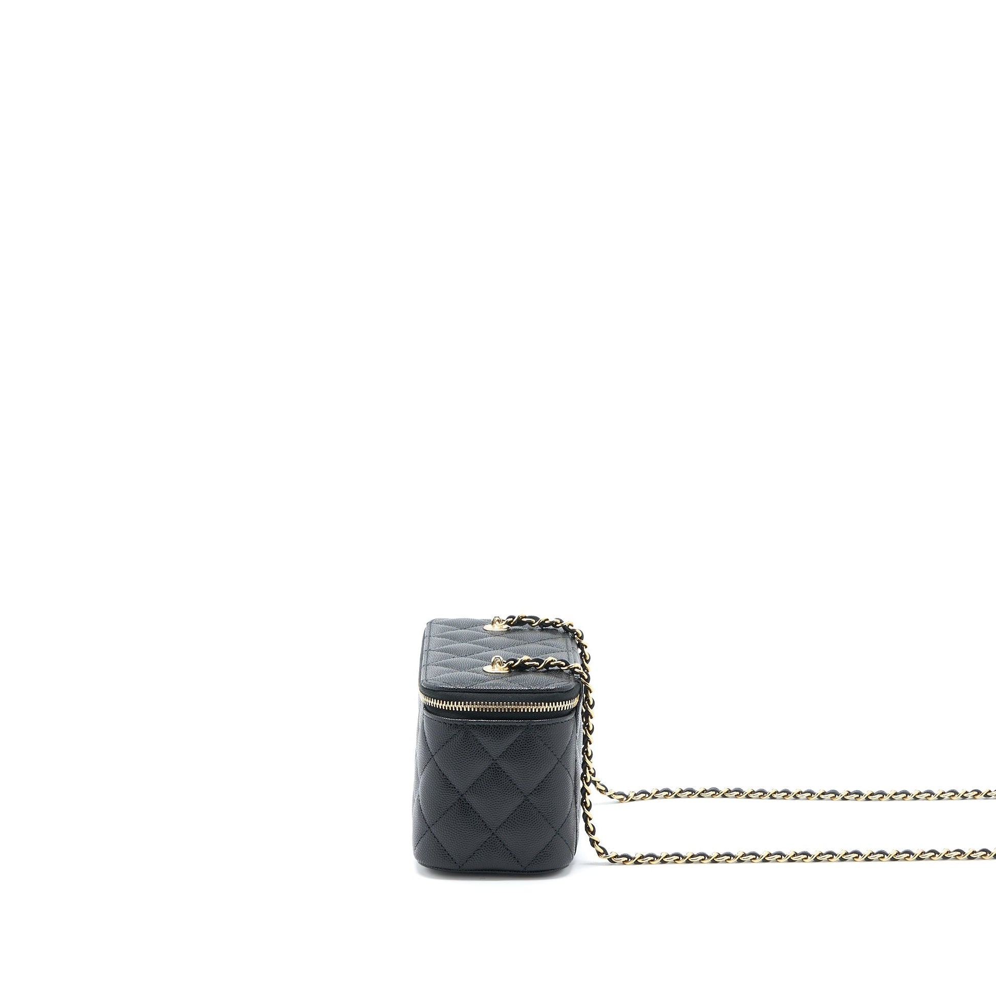 Chanel Long Vanity Caviar LGHW Microchip Black Handbag Microchip 1