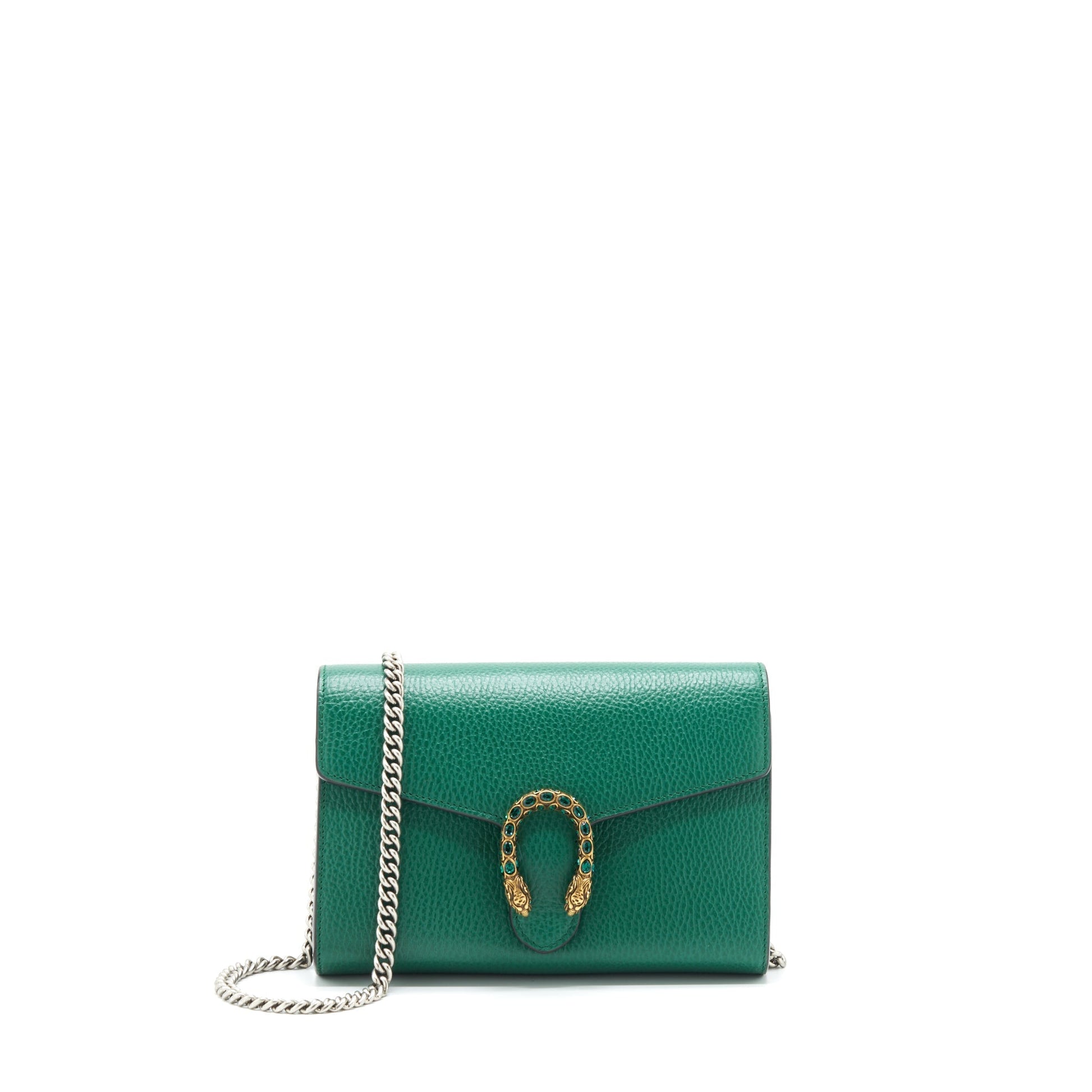Gucci Dionysus Mini Chain Bag With And Hardware Green Gold Travel Bag