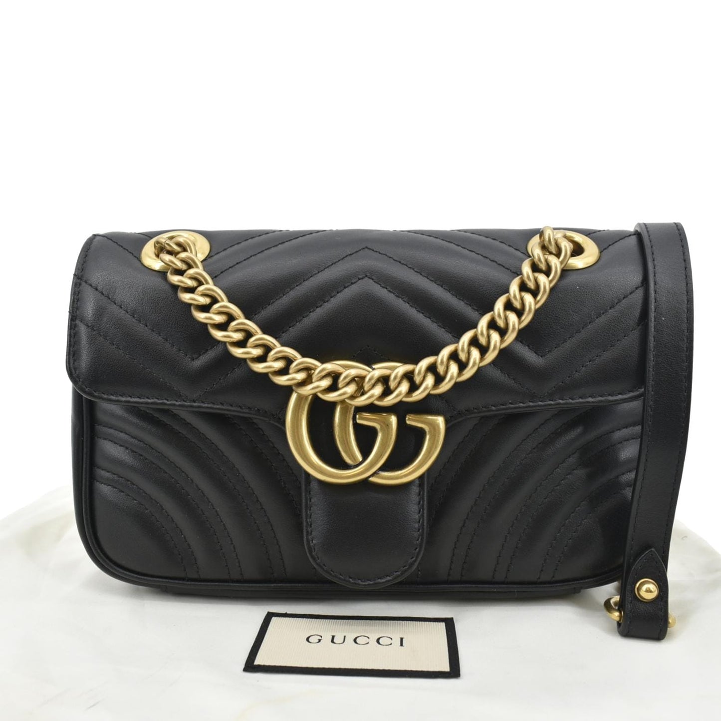 Gucci Marmont Shoulder Bag Leather Black