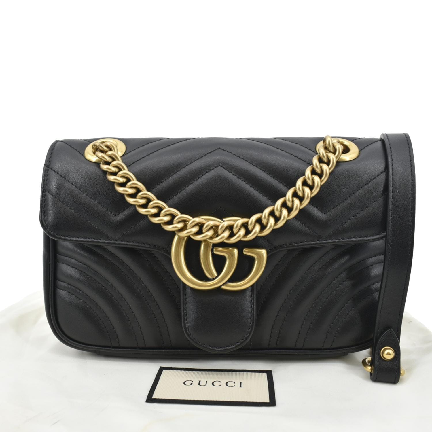 Gucci Marmont Shoulder Bag Leather Black