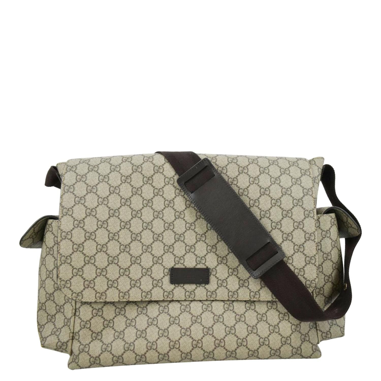 Gucci Diaper Shoulder Bag Canvas Beige