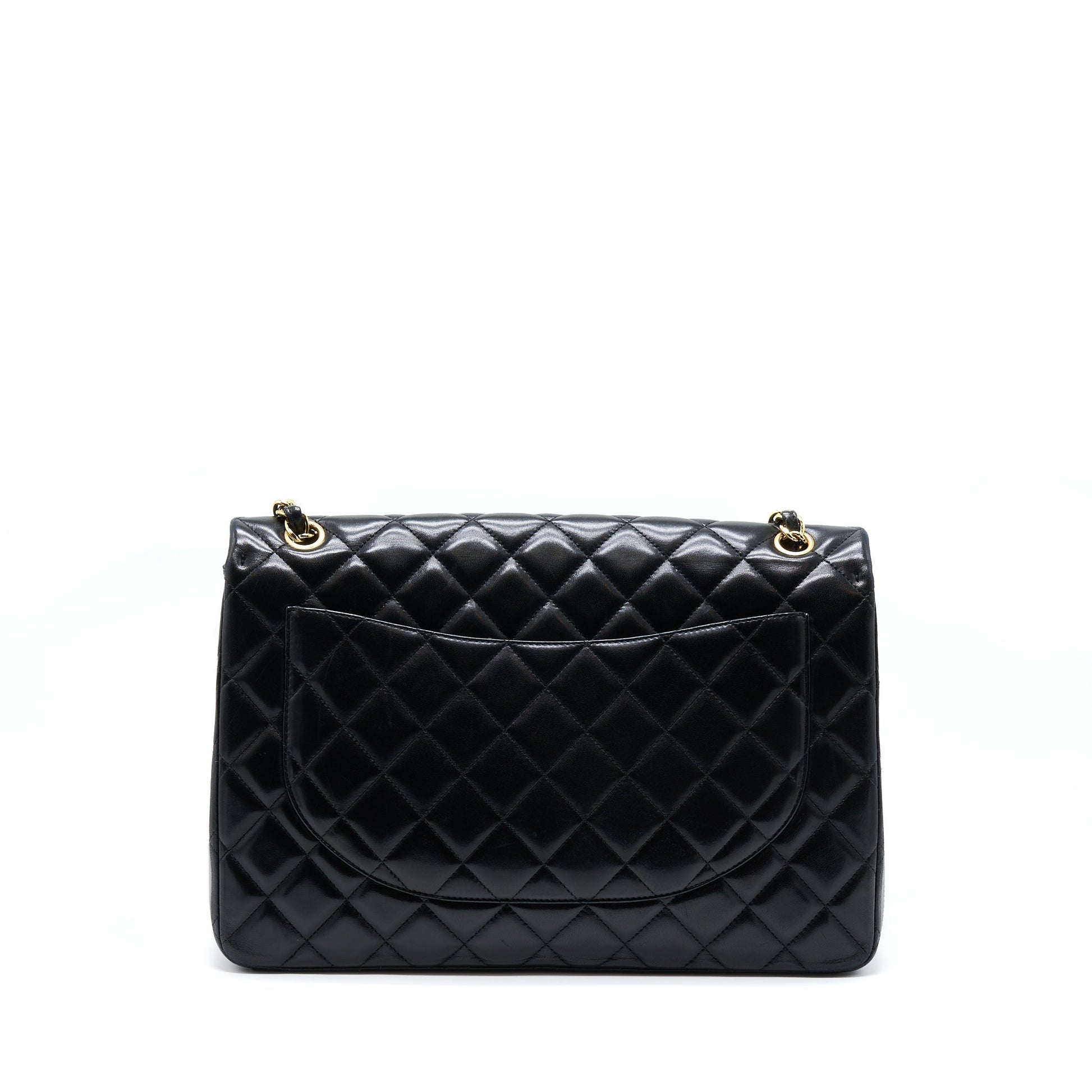 Chanel Maxi Classic Flap Lambskin GHW Black Shoulder Bag