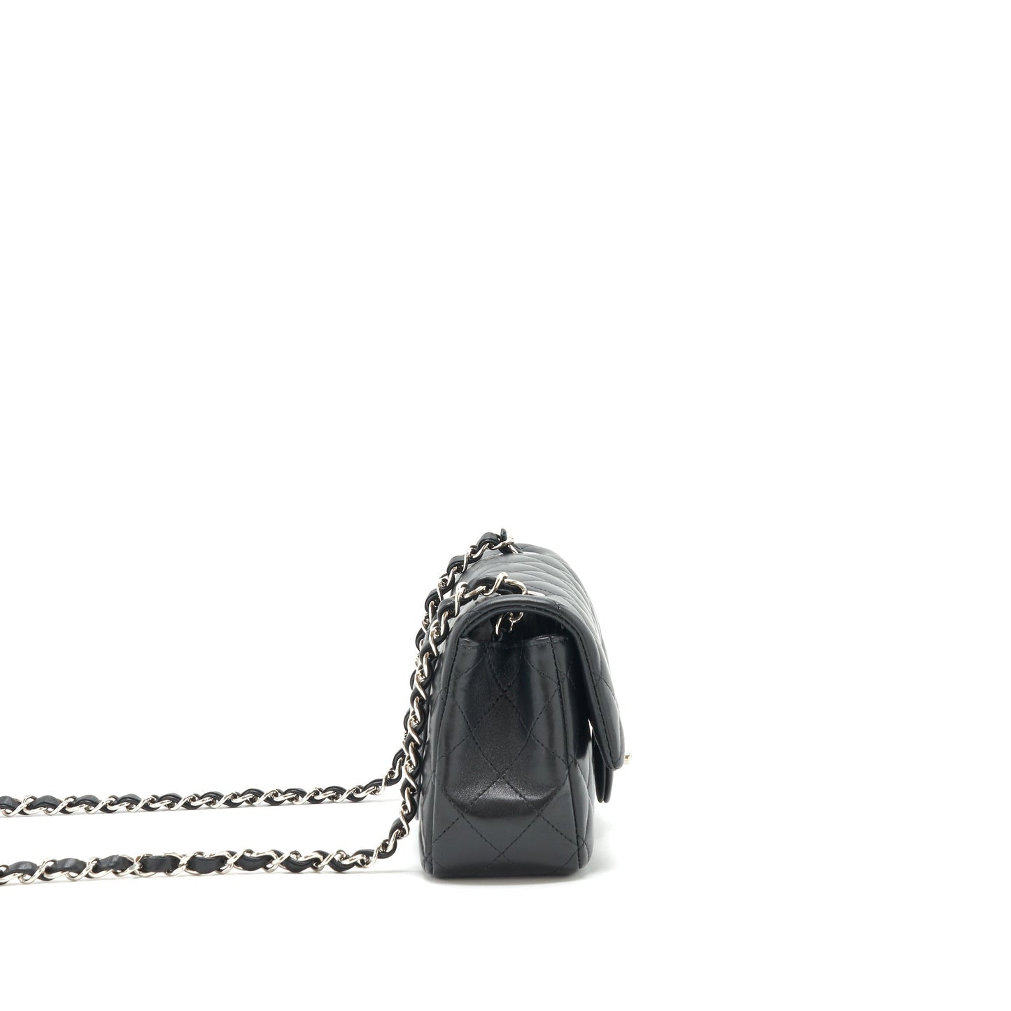 Chanel Rectangular Flap Lambskin SHW Black Shoulder Bag