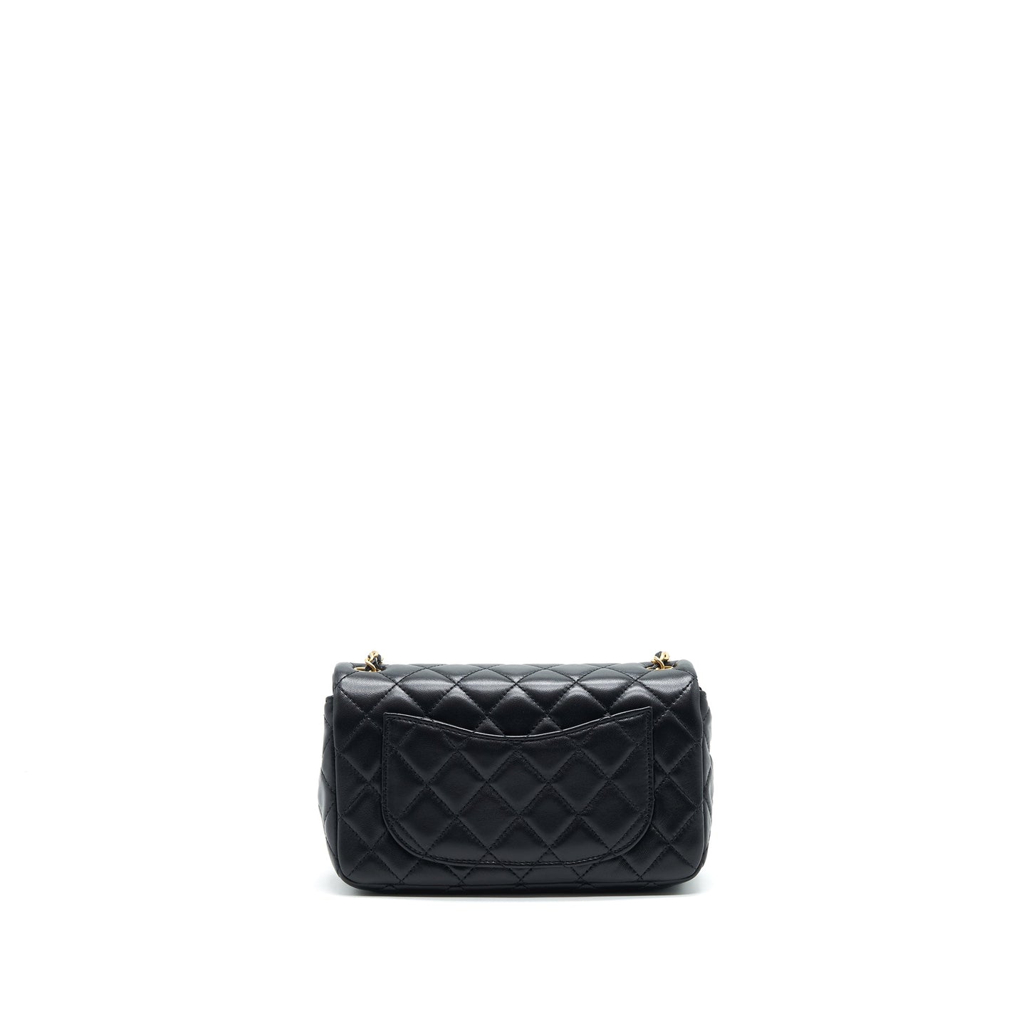 Chanel Pearl Crushed Rectangular Flap Black Mini Bag