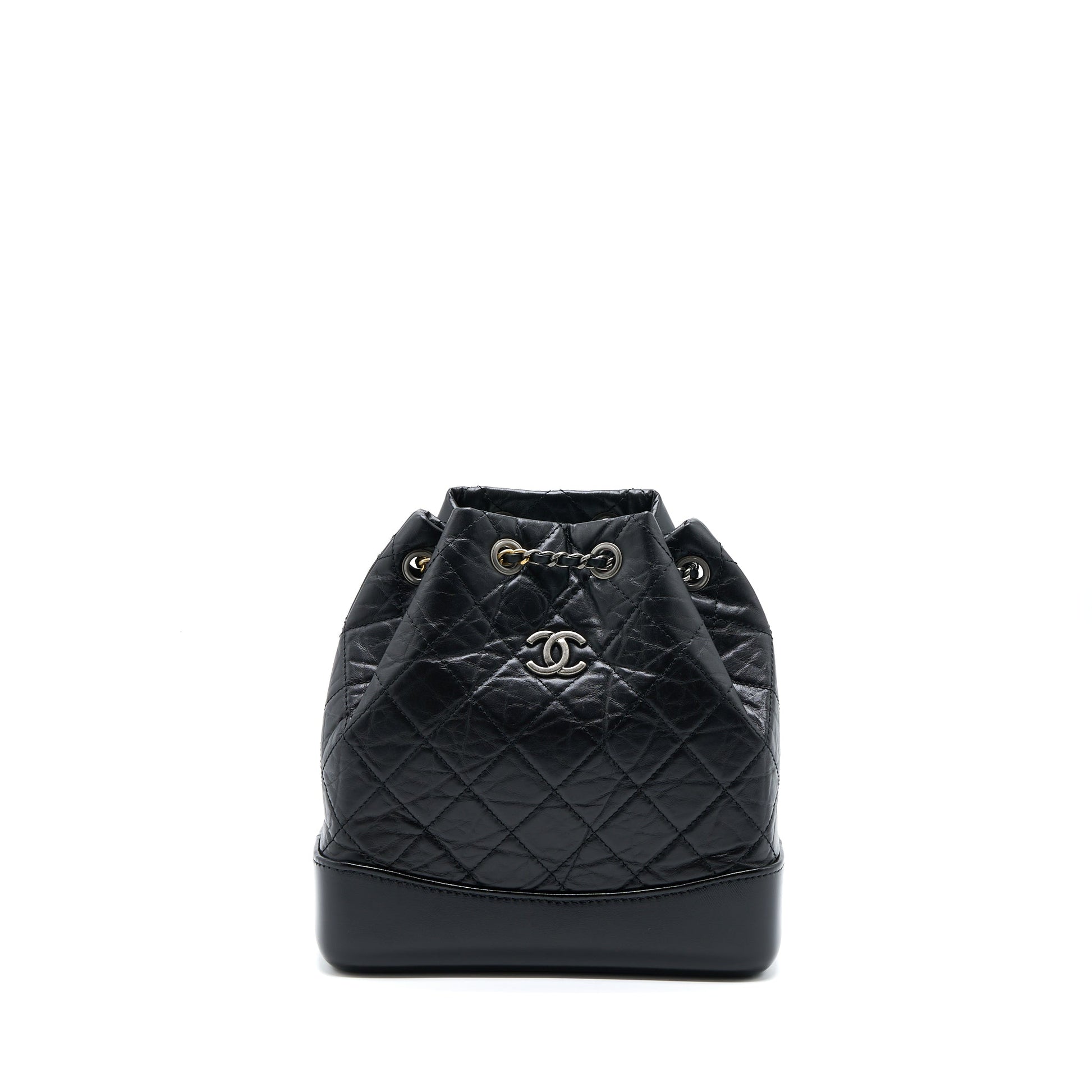 Chanel Gabrielle Backpack Calfskin Hardware Microchip Multicolour Black Small Microchip 1