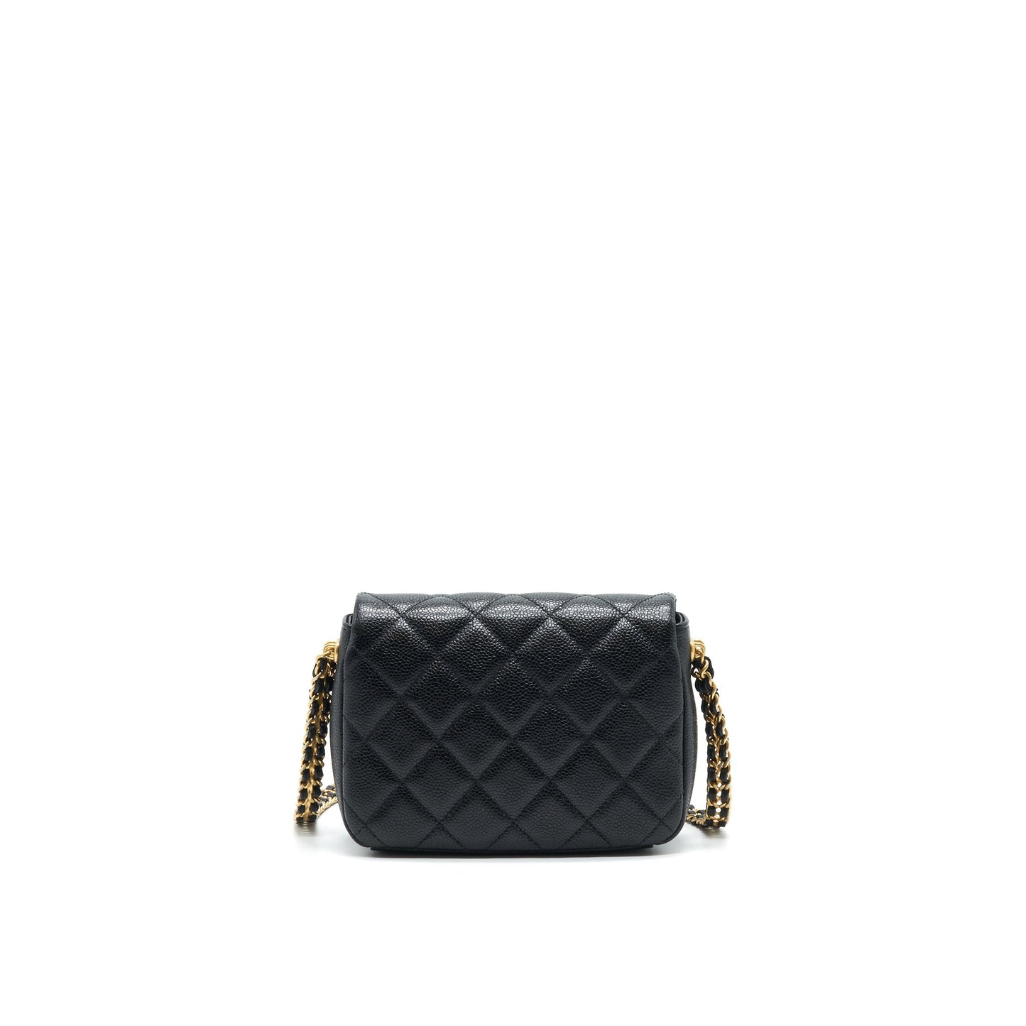 Chanel 21A Square Flap Caviar GHW Black Shoulder Bag