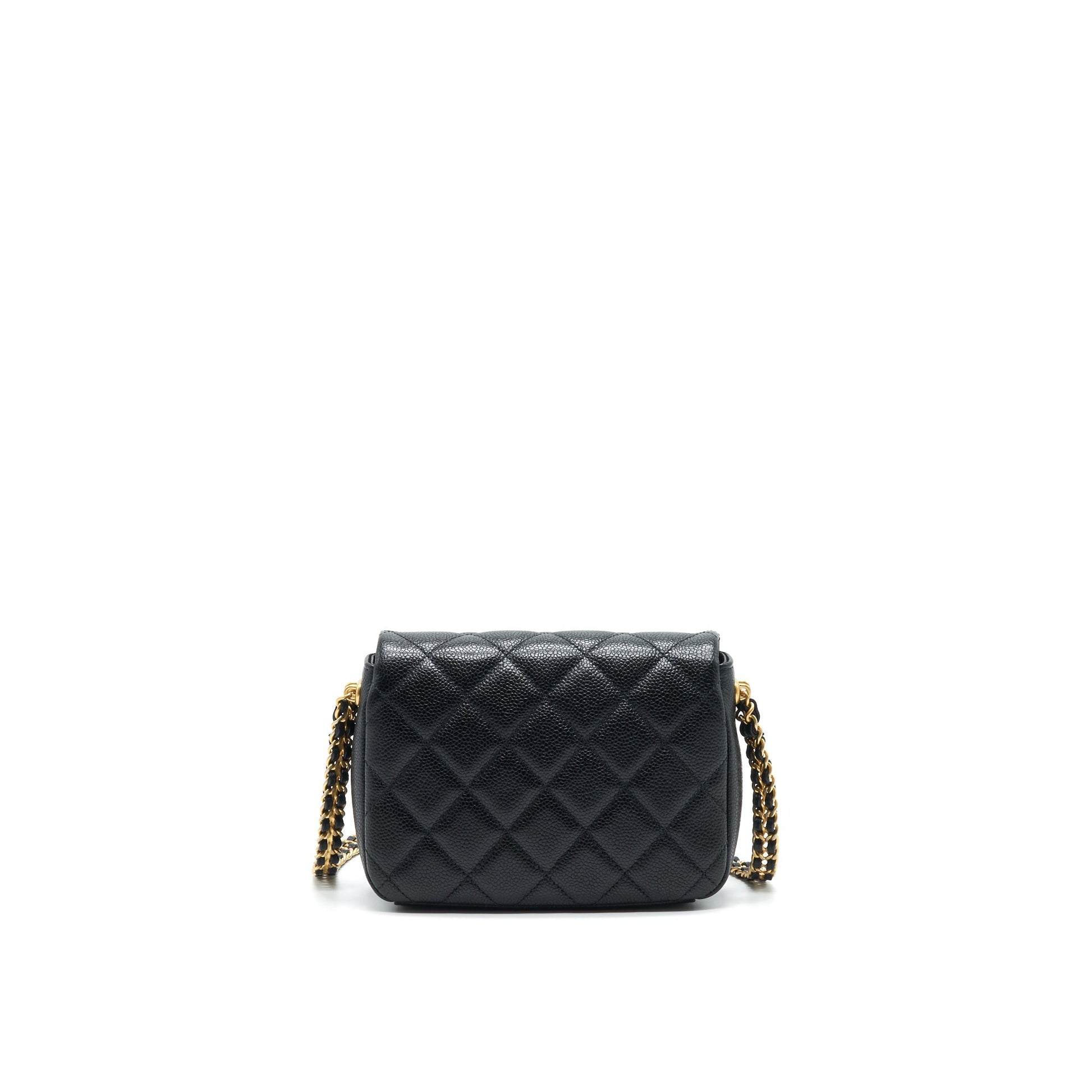 Chanel 21A Square Flap Caviar GHW Black Shoulder Bag