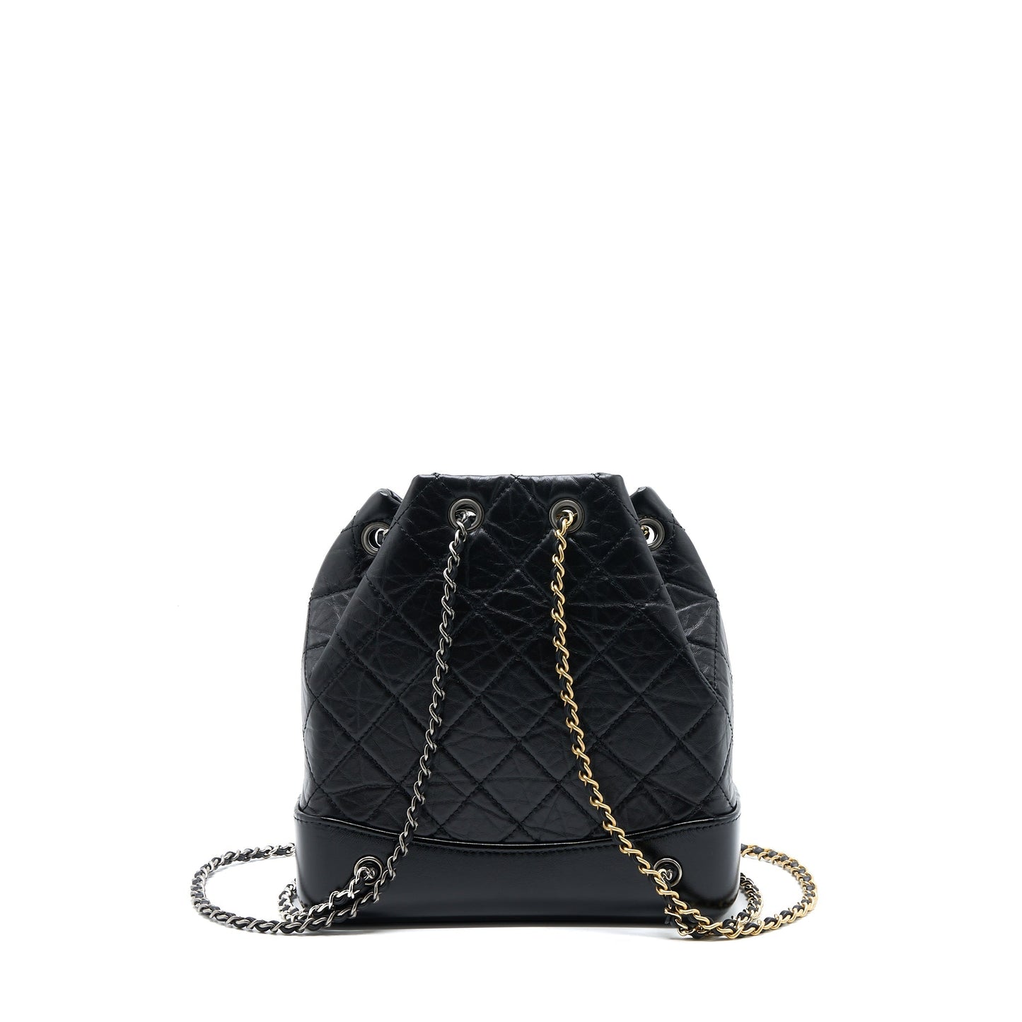 Chanel Gabrielle Backpack Calfskin Hardware Microchip Multicolour Black Small Microchip 1