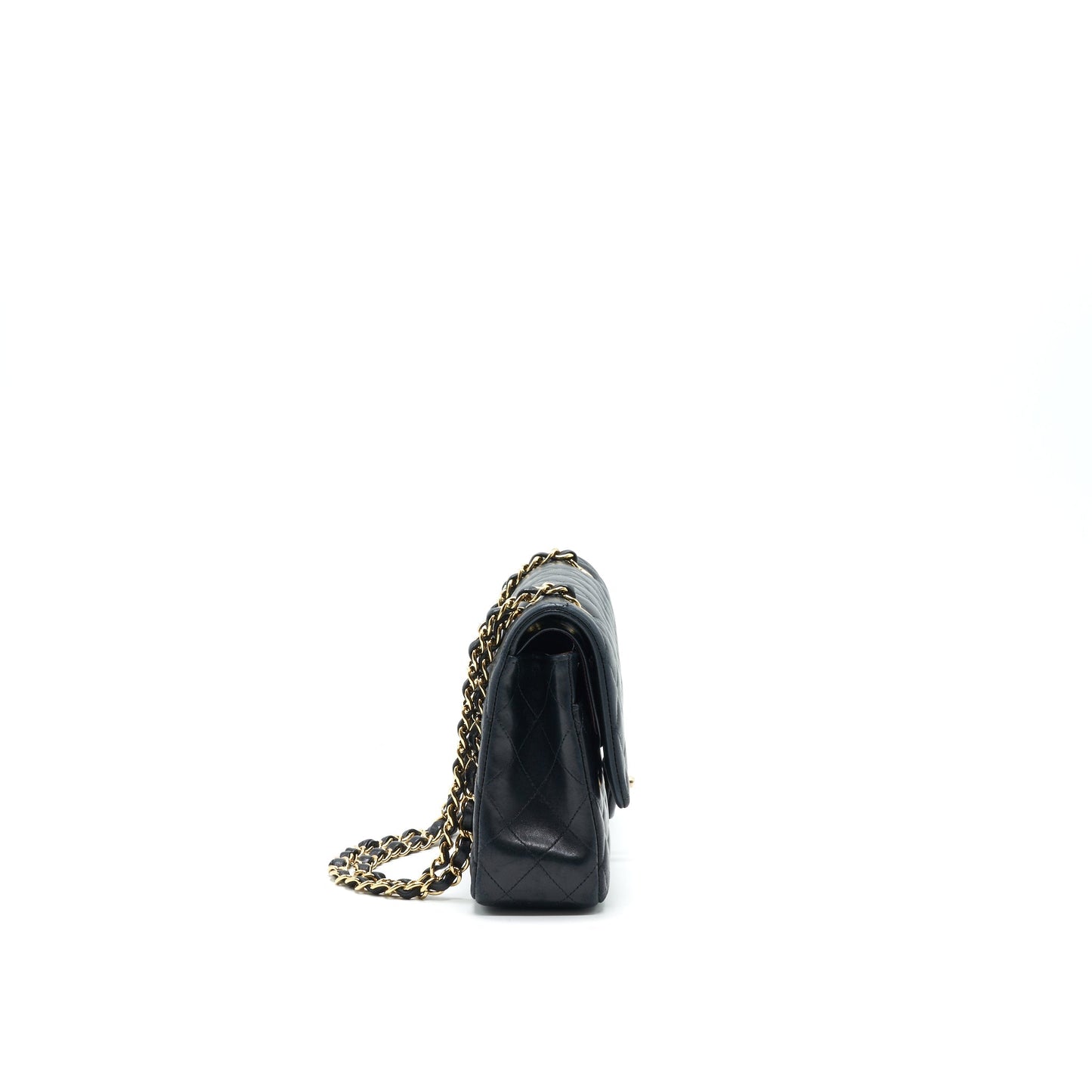 Chanel Classic Double Flap Lambskin GHW serial Black Shoulder Bag
