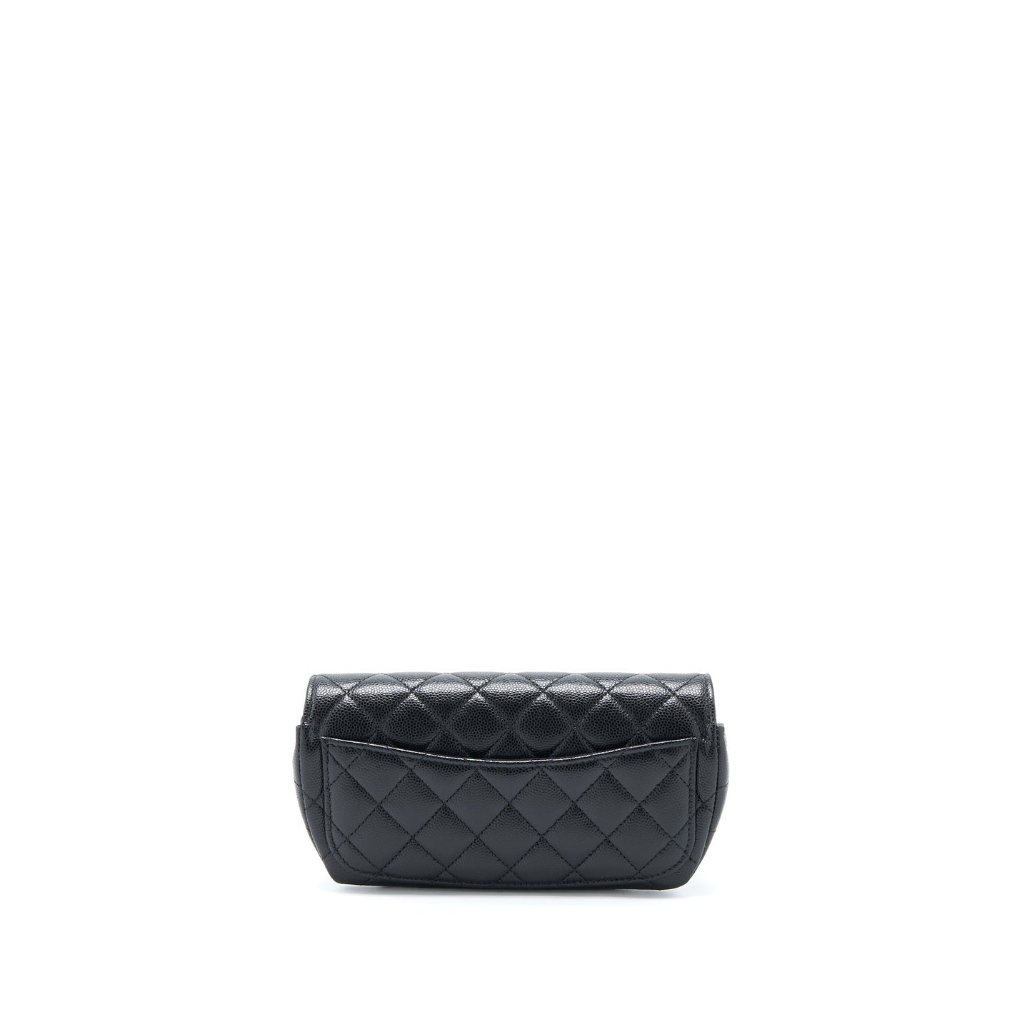Chanel Flap Glasses Caviar SHW Black Sunglasses