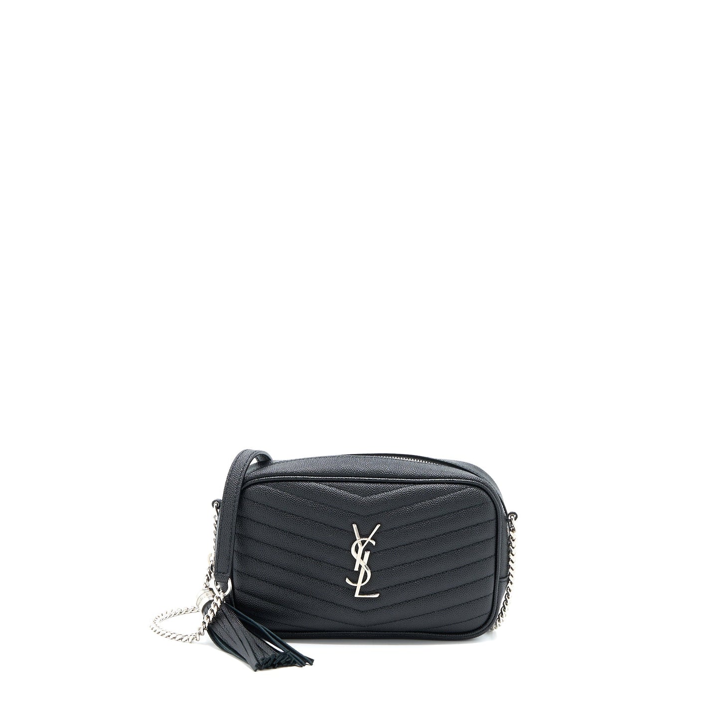 YSL Saint Laurent Lou Purse Calfskin Travel Bag Black Mini