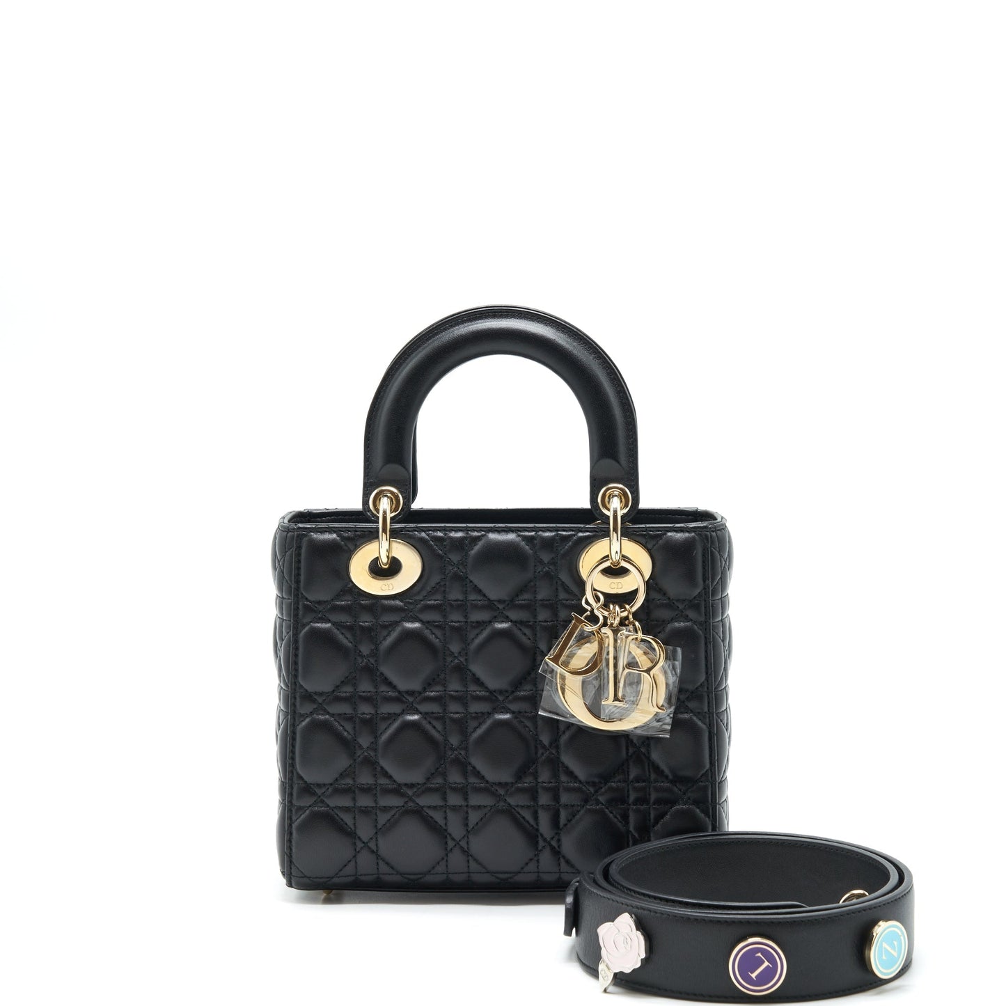 Dior Lady My Purse Lambskin Handbag Black Small Travel Bag