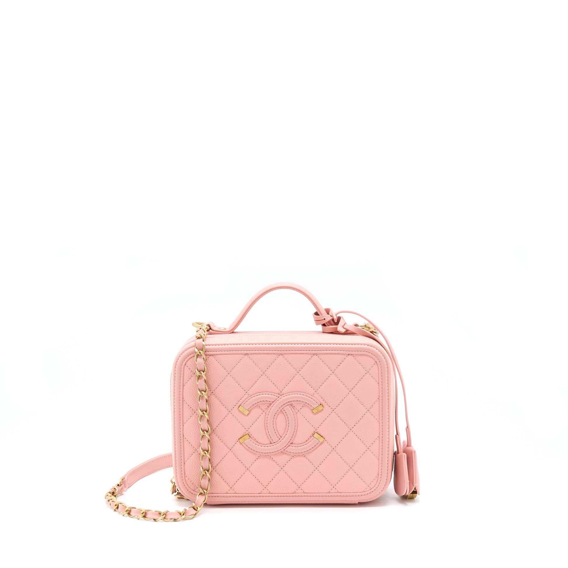Chanel Filigree Vanity Caviar GHW Pink Handbag