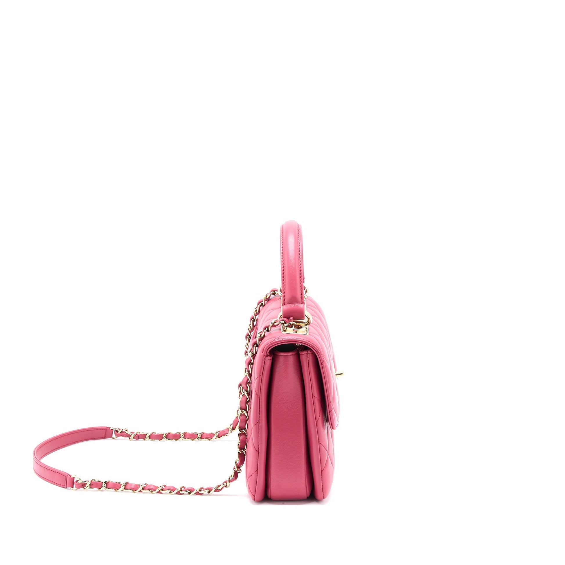 Chanel Top handle Trendy CC Flap Lambskin Pink Shoulder Bag