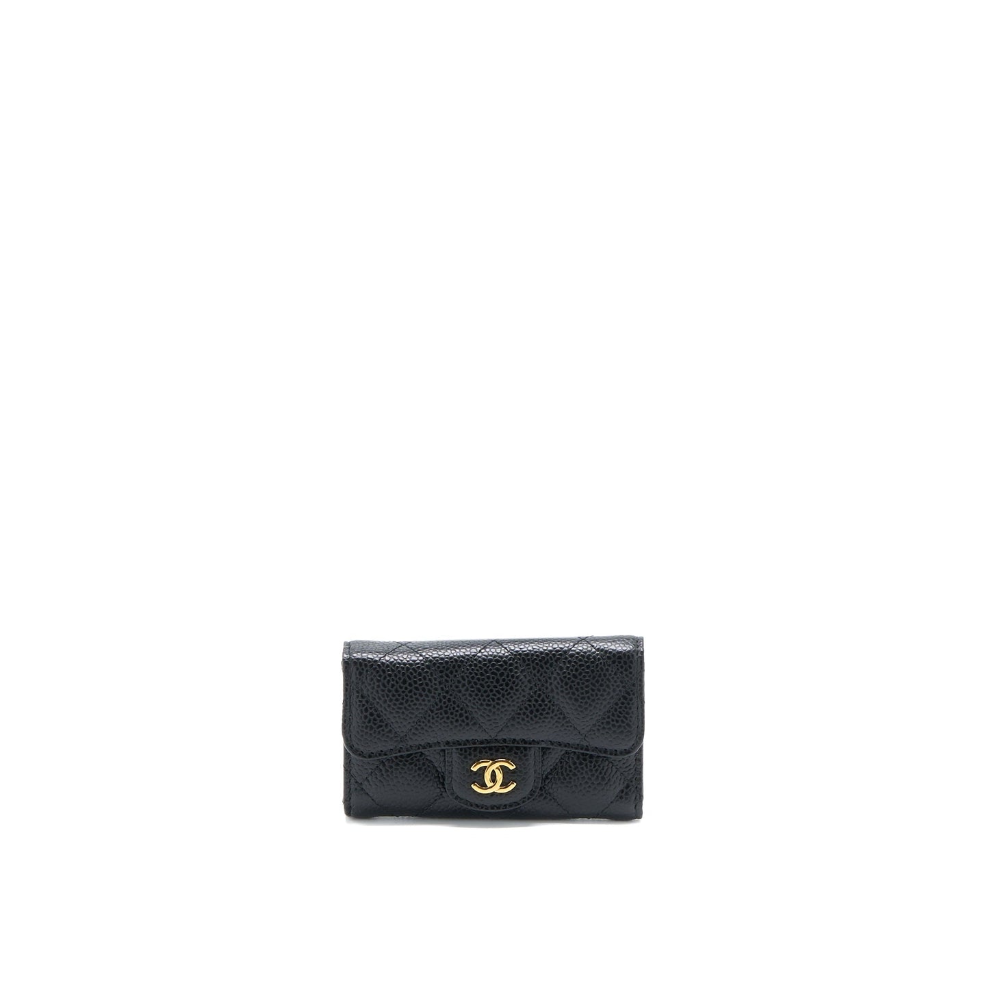 Chanel Flap Holder Caviar GHW Black Handbag