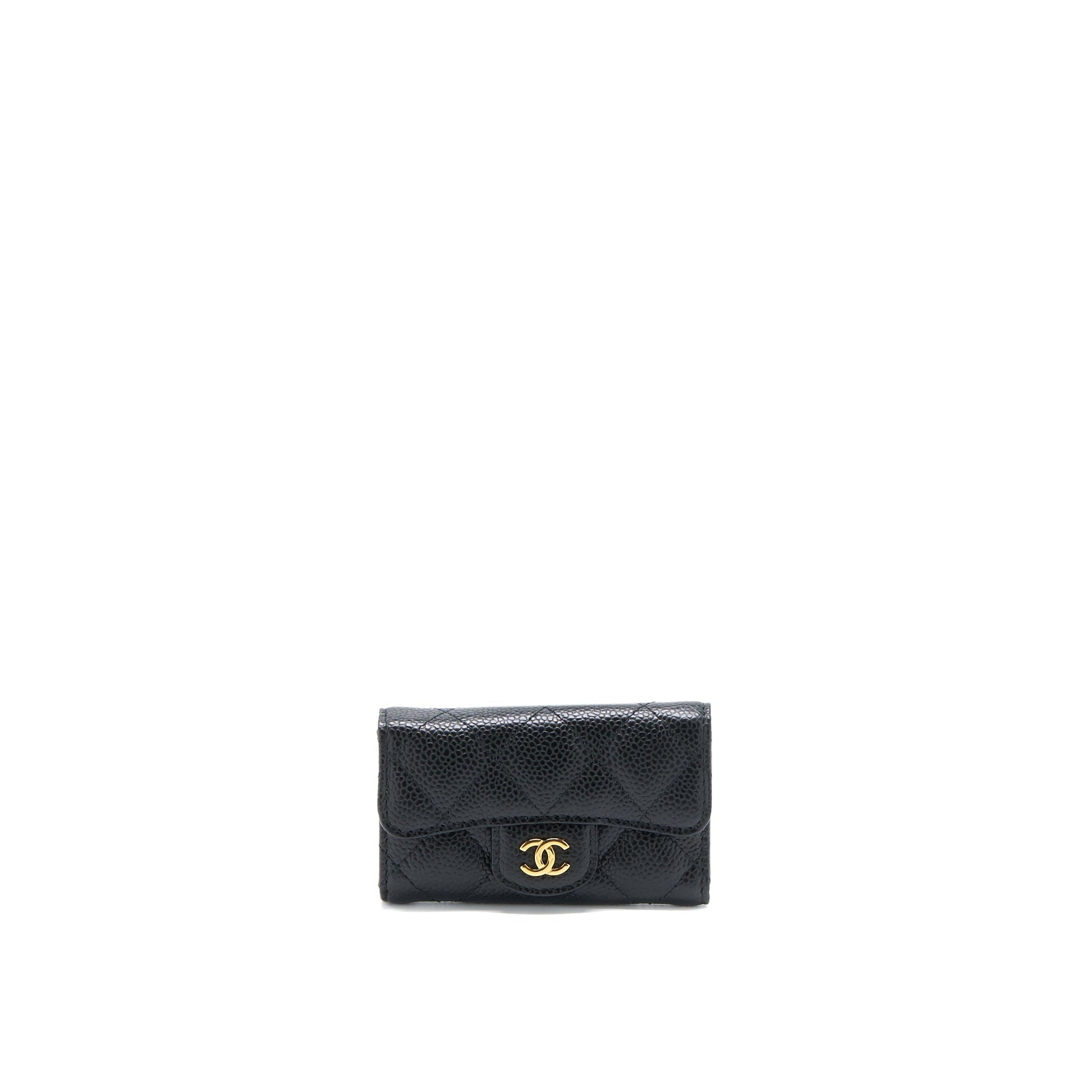 Chanel Flap Holder Caviar GHW Black Handbag
