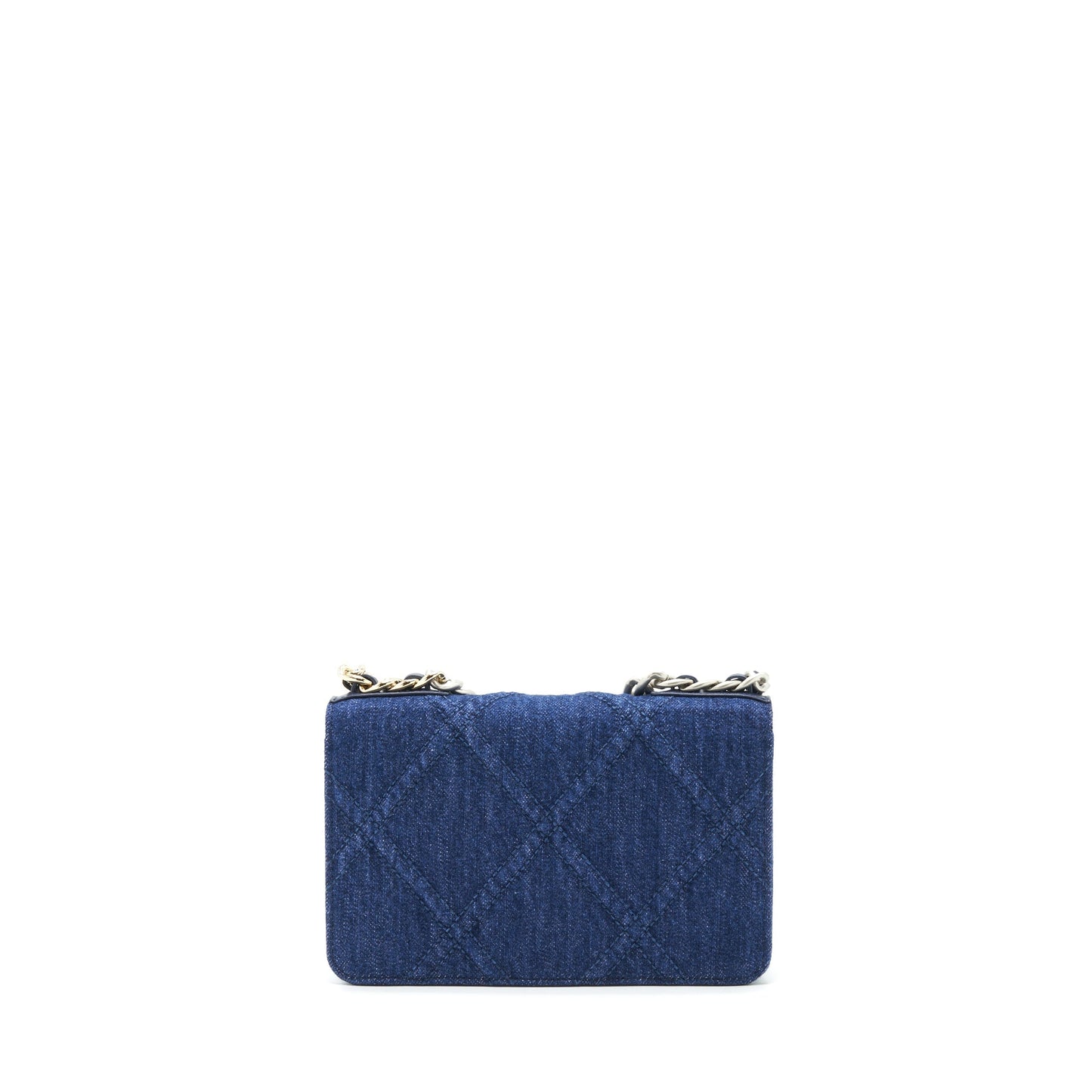 Chanel 22P Denim 19 On Hardware Microchip Multicolor Multicolour Wallet Case
