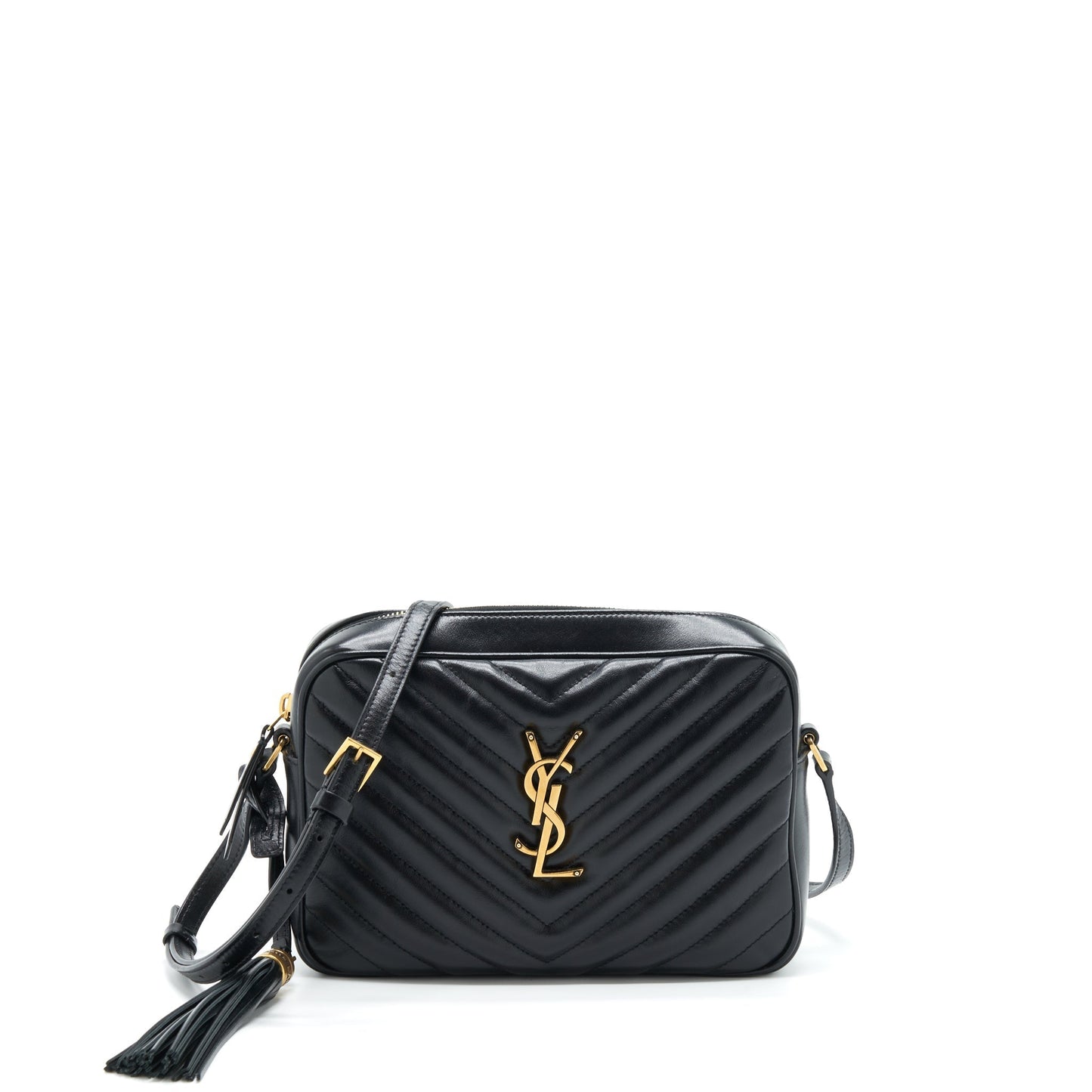 YSL Saint Laurent Lou Camera Purse Calfskin Black Travel Bag