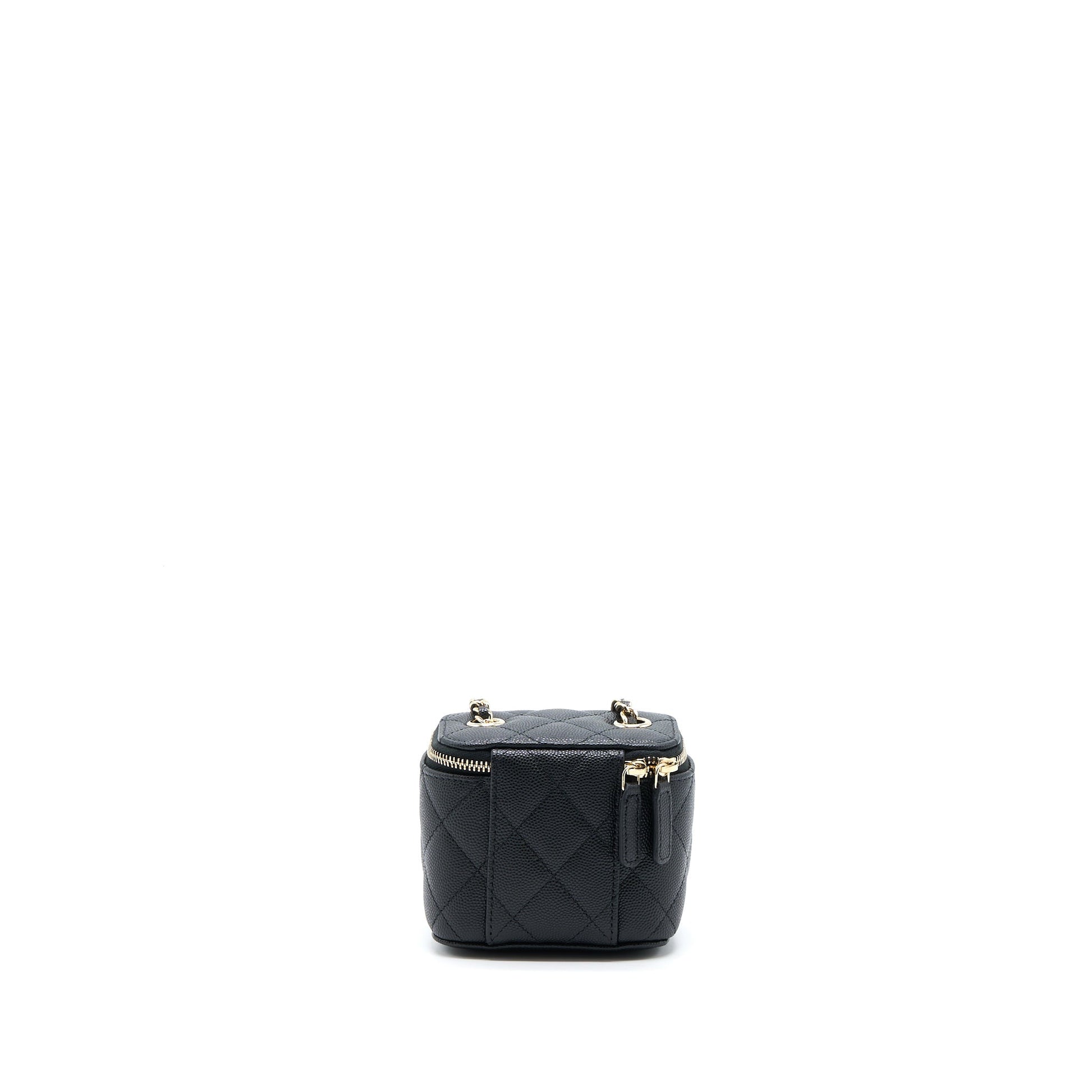 Chanel Square Vanity Caviar LGHW Black Mini Bag