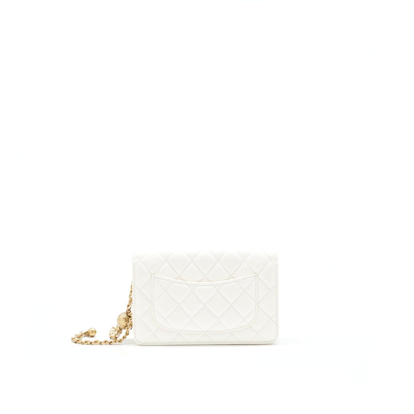Chanel Pearl Crush on GHW White Wallet Case