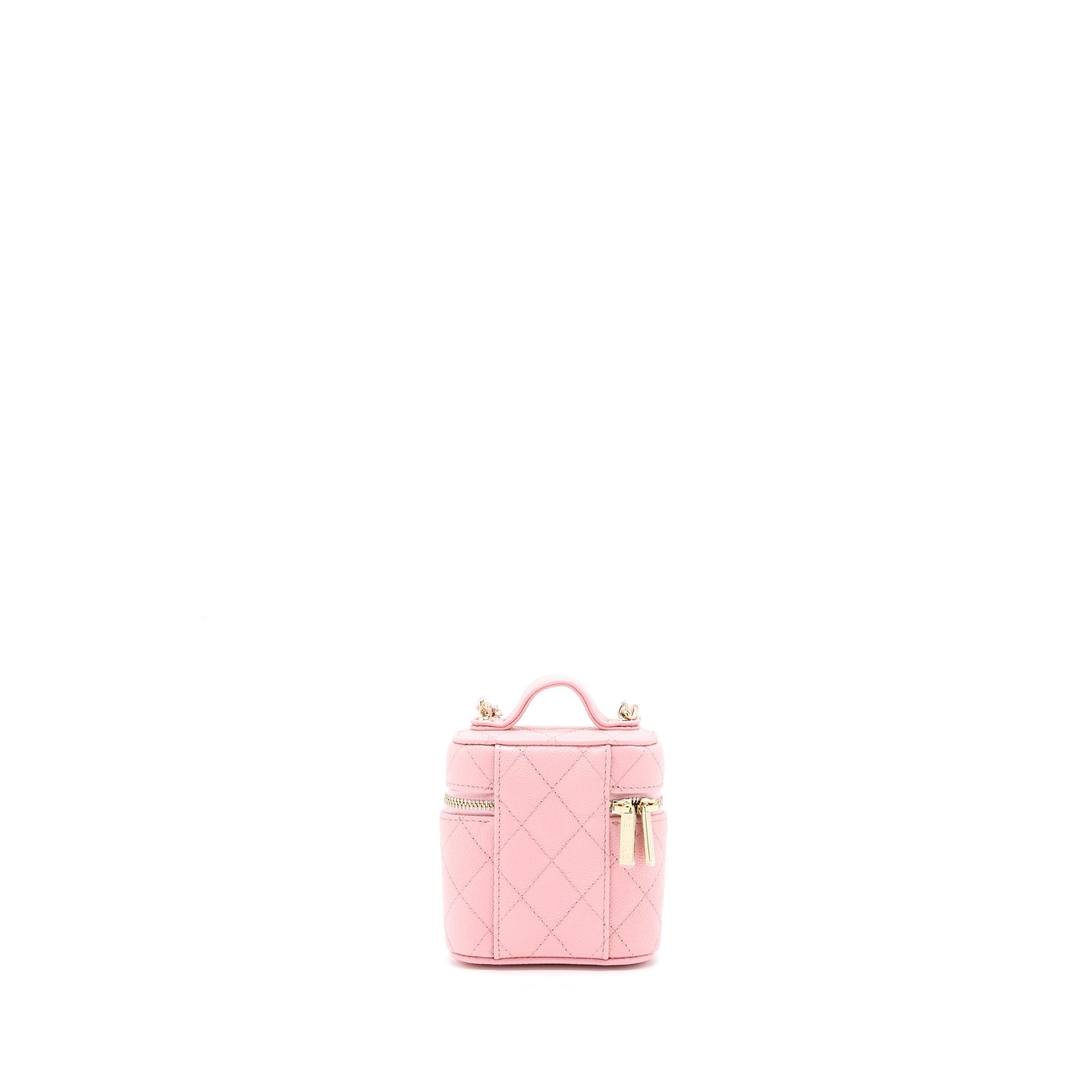 Chanel Top Handle Vanity Caviar LGHW Pink Mini Bag