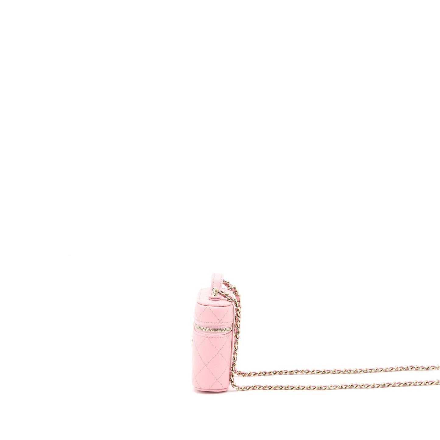 Chanel Top Handle Vanity Caviar LGHW Pink Mini Bag