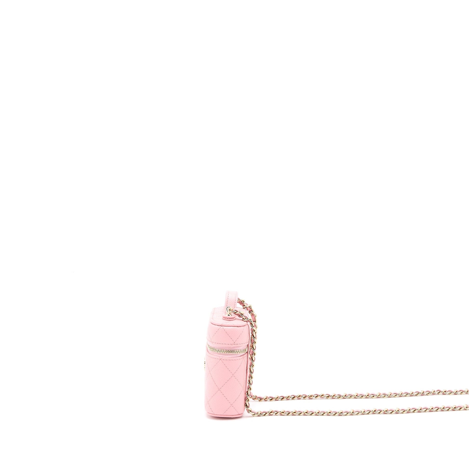 Chanel Top Handle Vanity Caviar LGHW Pink Mini Bag