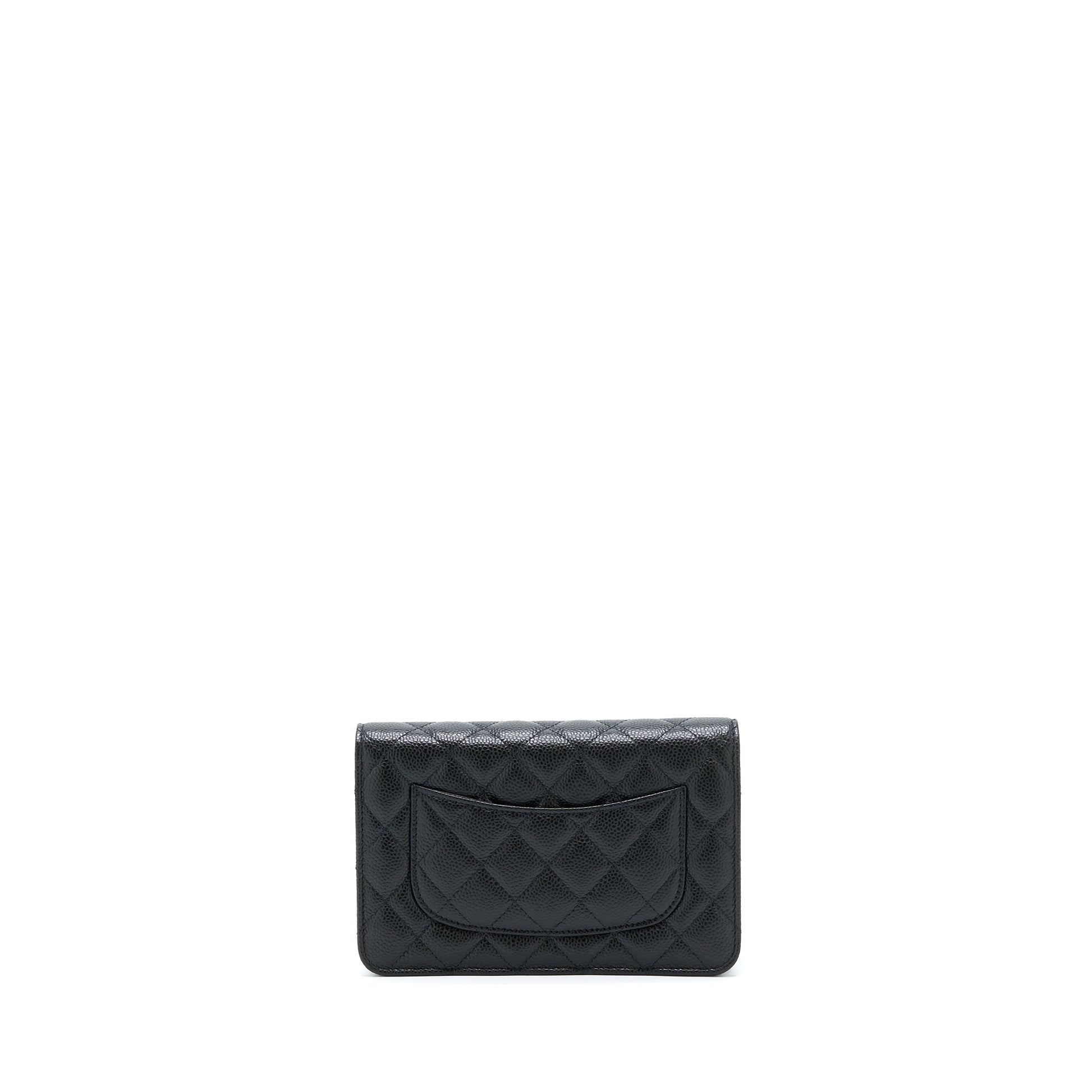 Chanel Classic On Caviar GHW Microchip Black Wallet Case Microchip 4
