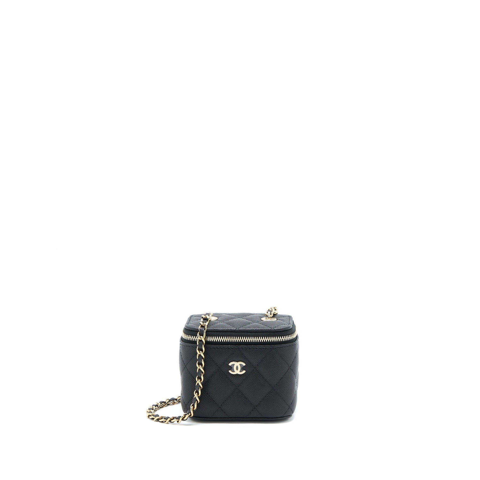 Chanel 23C Vanity Caviar LGHW Black Mini Bag