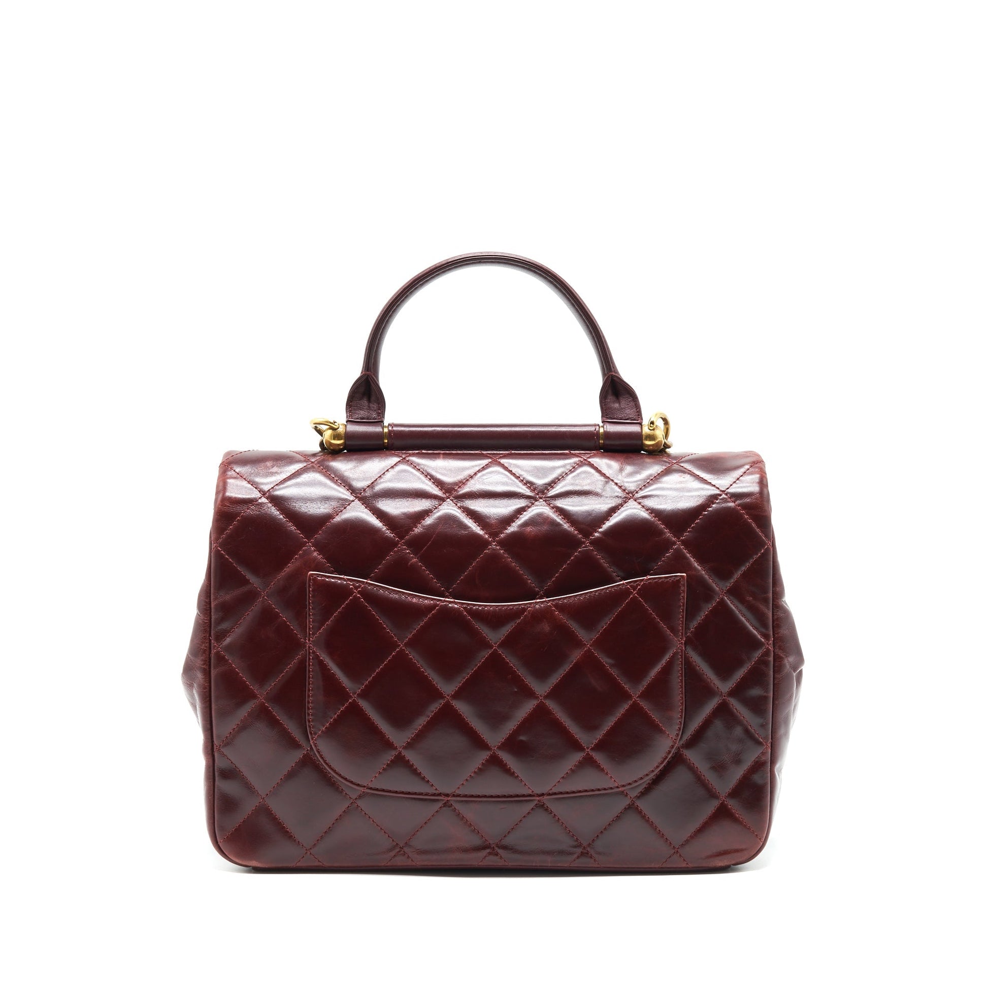 Chanel Quilted Flap Lambskin GHW Red Shoulder Bag