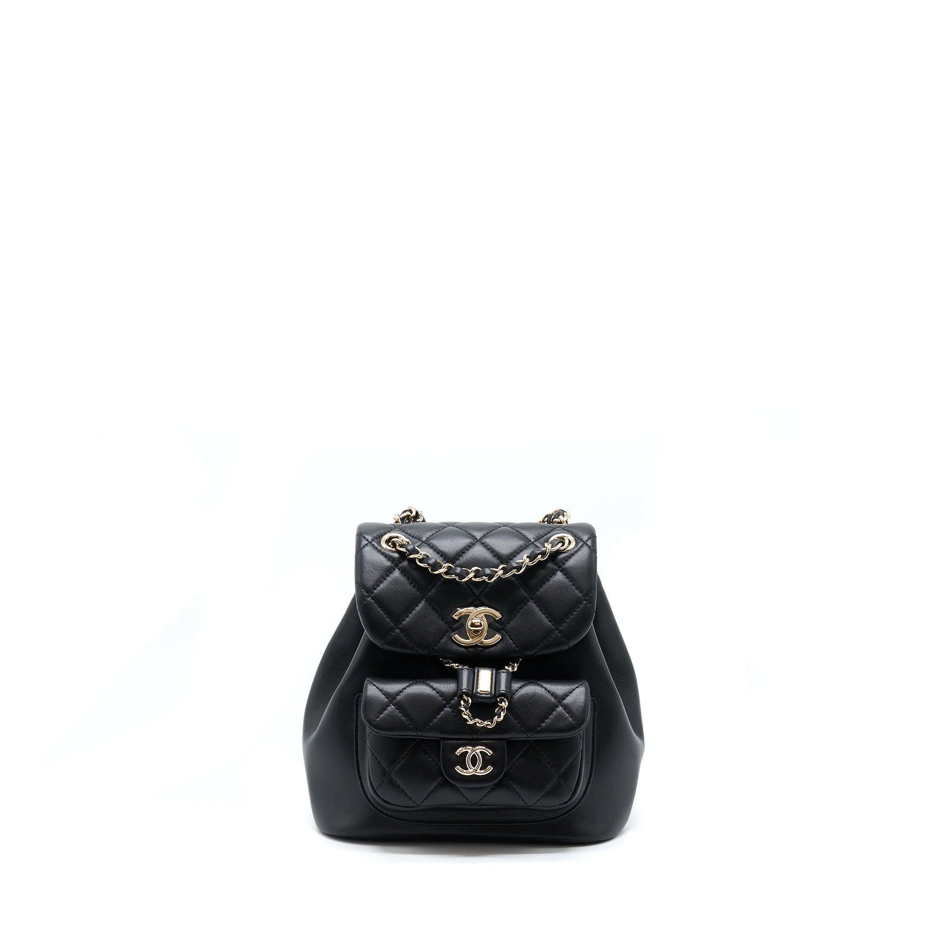 Chanel Duma Backpack LGHW Microchip Black