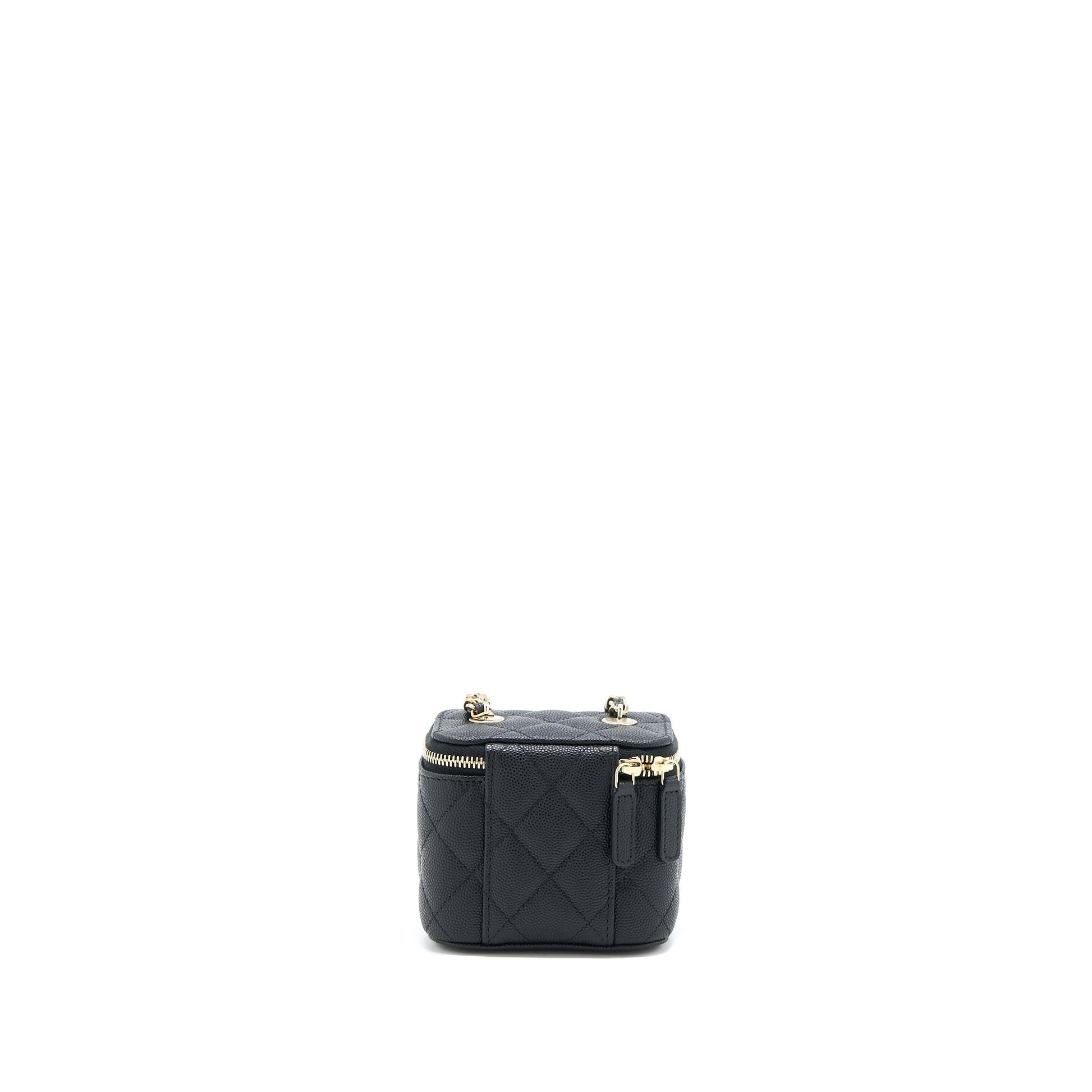 Chanel 23C Vanity Caviar LGHW Black Mini Bag