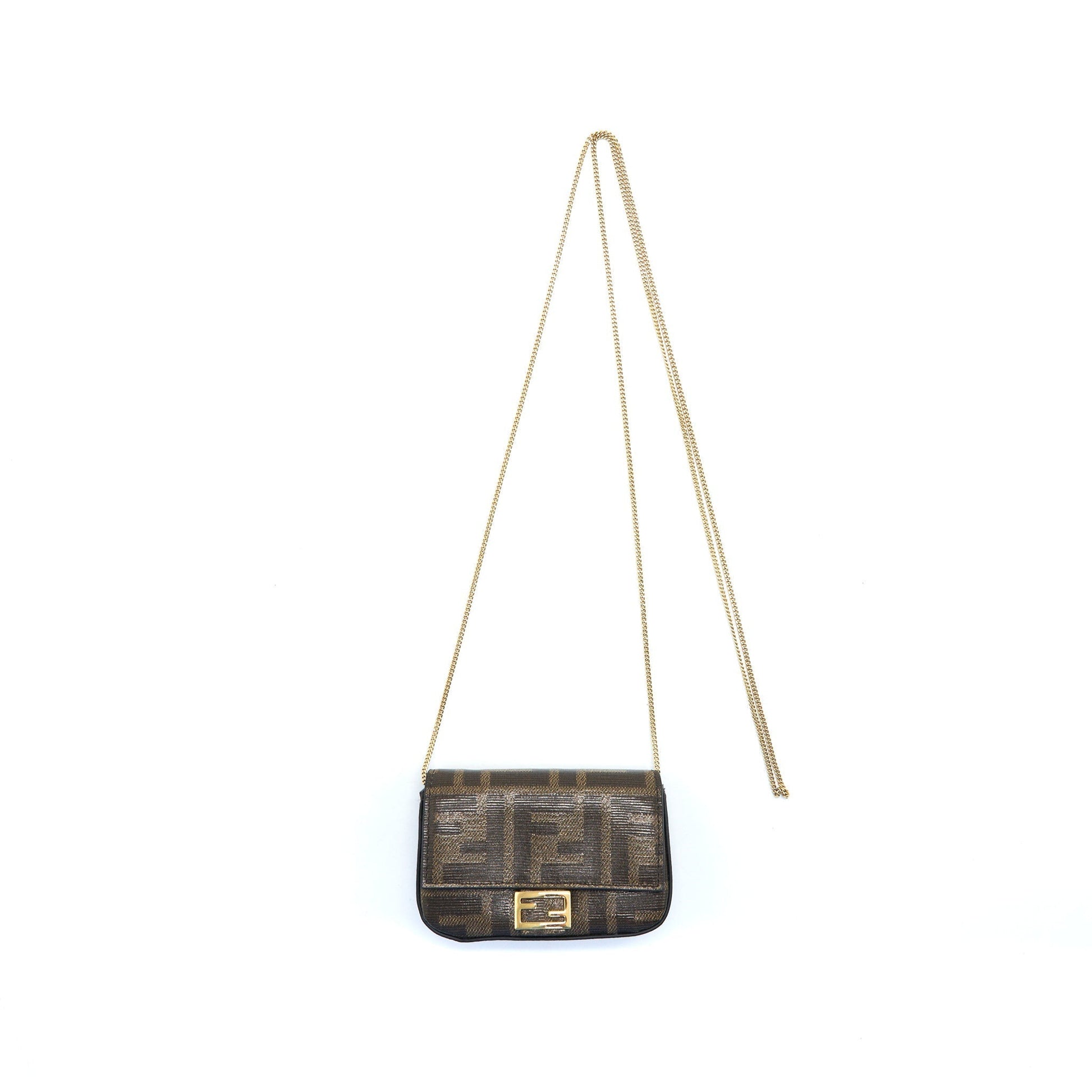 Fendi Crossbody Pouche With Mini Chain Crossbody Bag