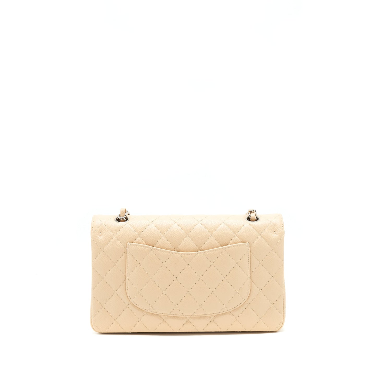 Chanel Classic Double Flap Caviar SHW Beige Shoulder Bag