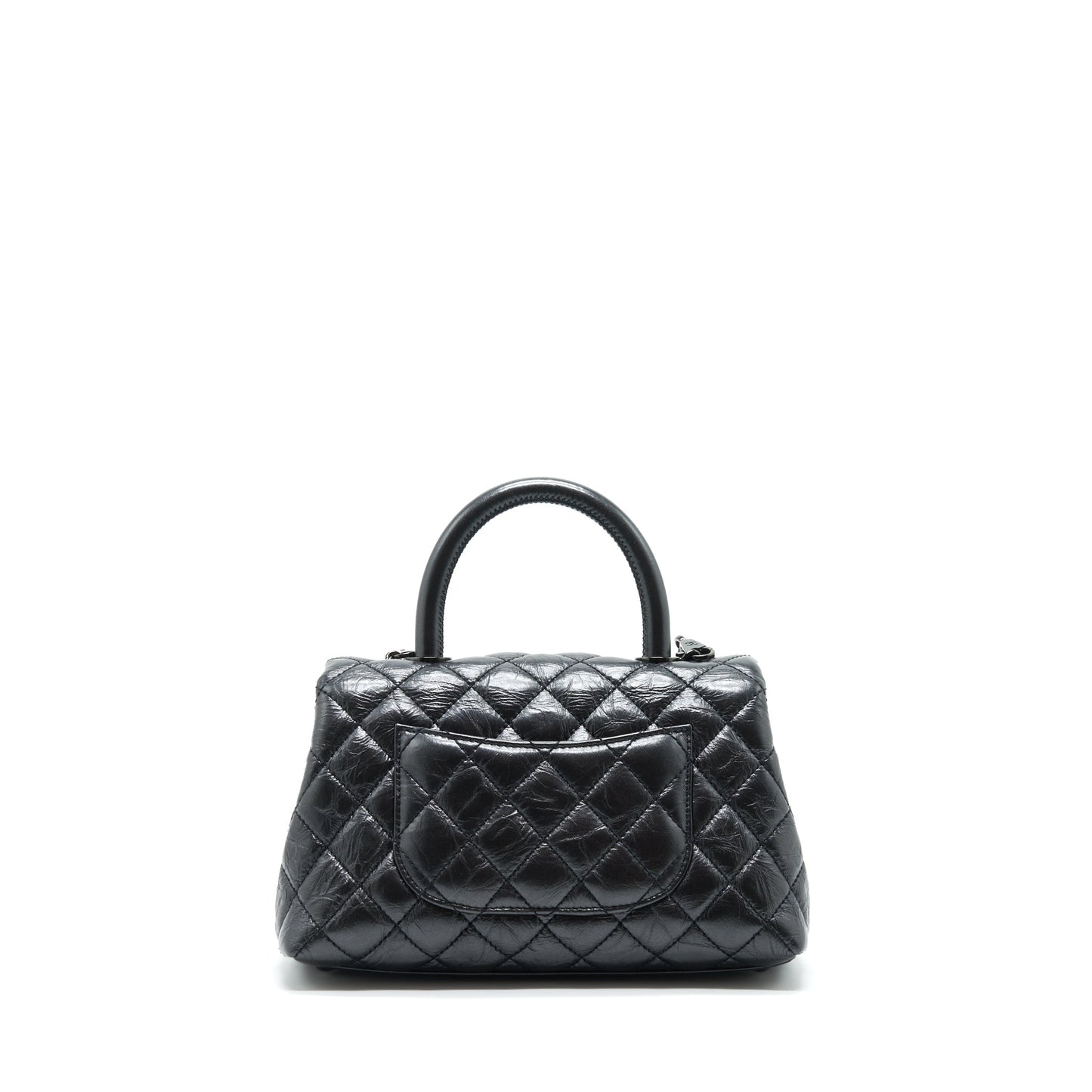 Chanel Coco Handle Aged Calfskin So Hardware Black Small Handbag