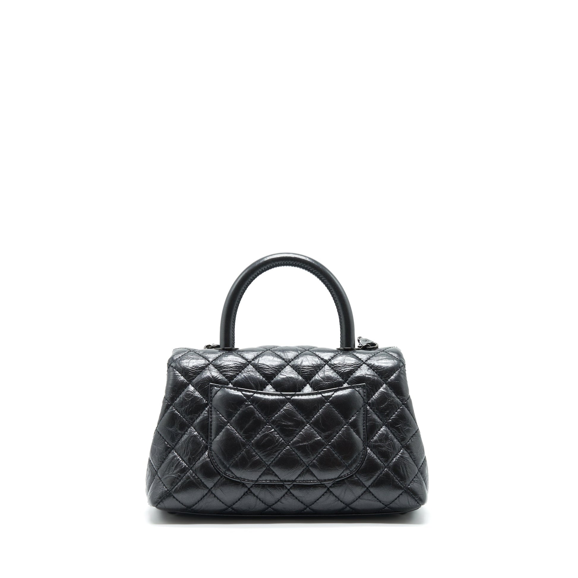 Chanel Coco Handle Aged Calfskin So Hardware Black Small Handbag
