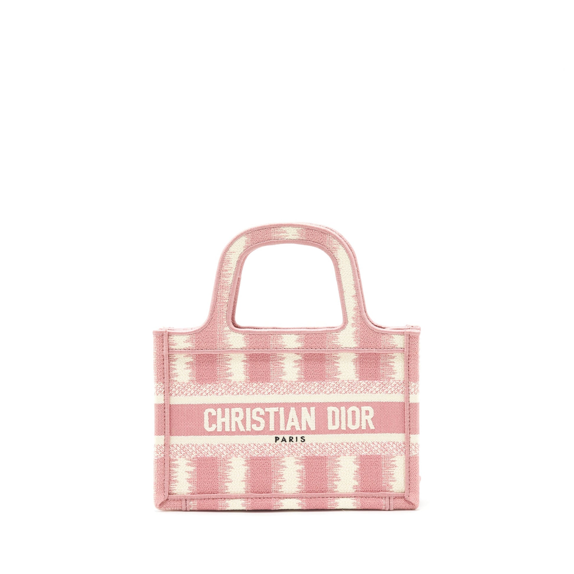 Dior Book Tote Purse Handbag White Pink Tote Bag