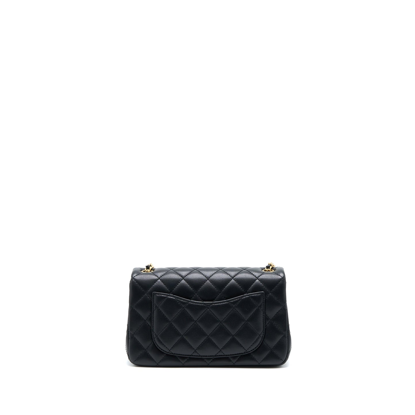 Chanel 23C Pearl Crush Rectangular Flap Lambskin Black Shoulder Bag