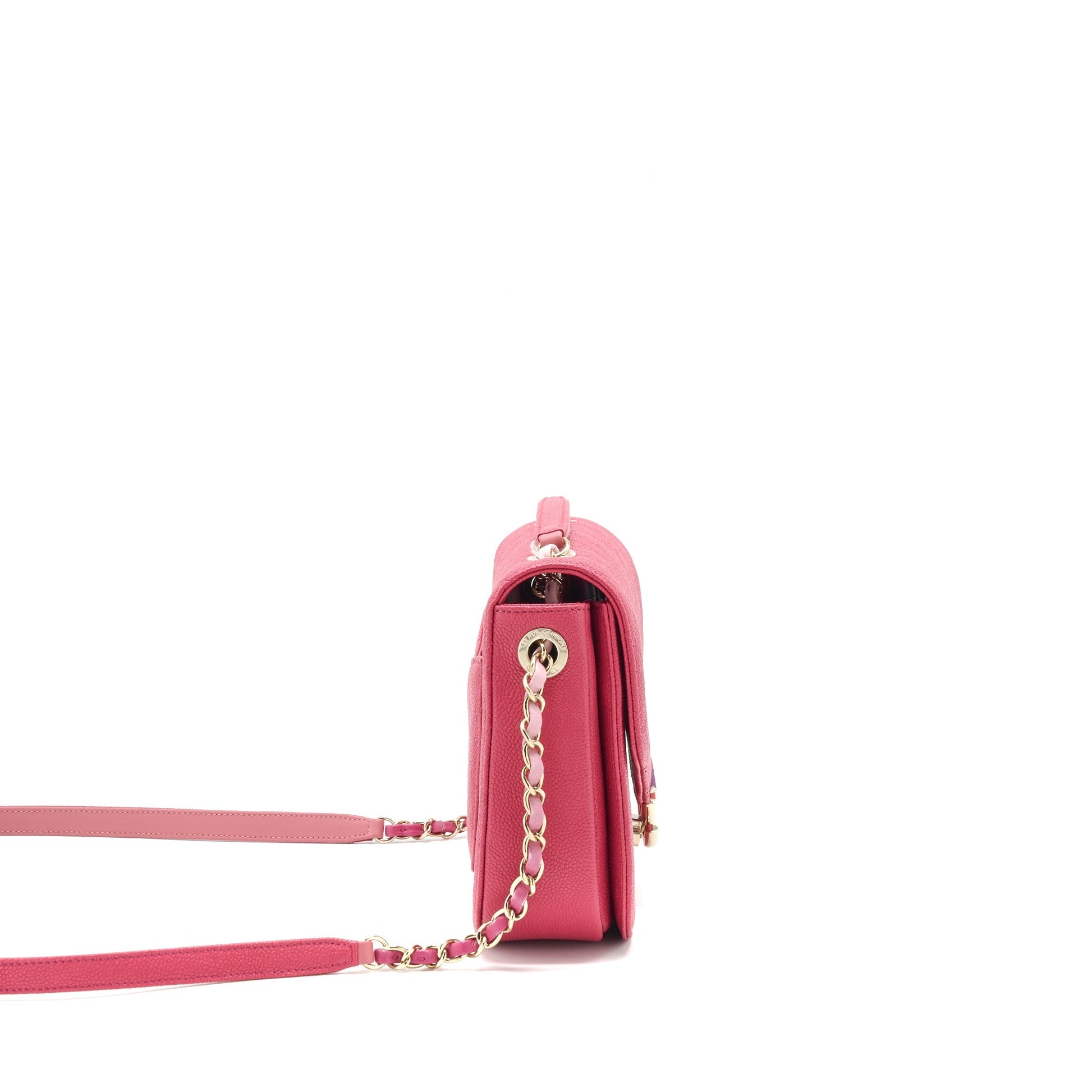 Chanel Messenger Caviar GHW Red Crossbody Bag