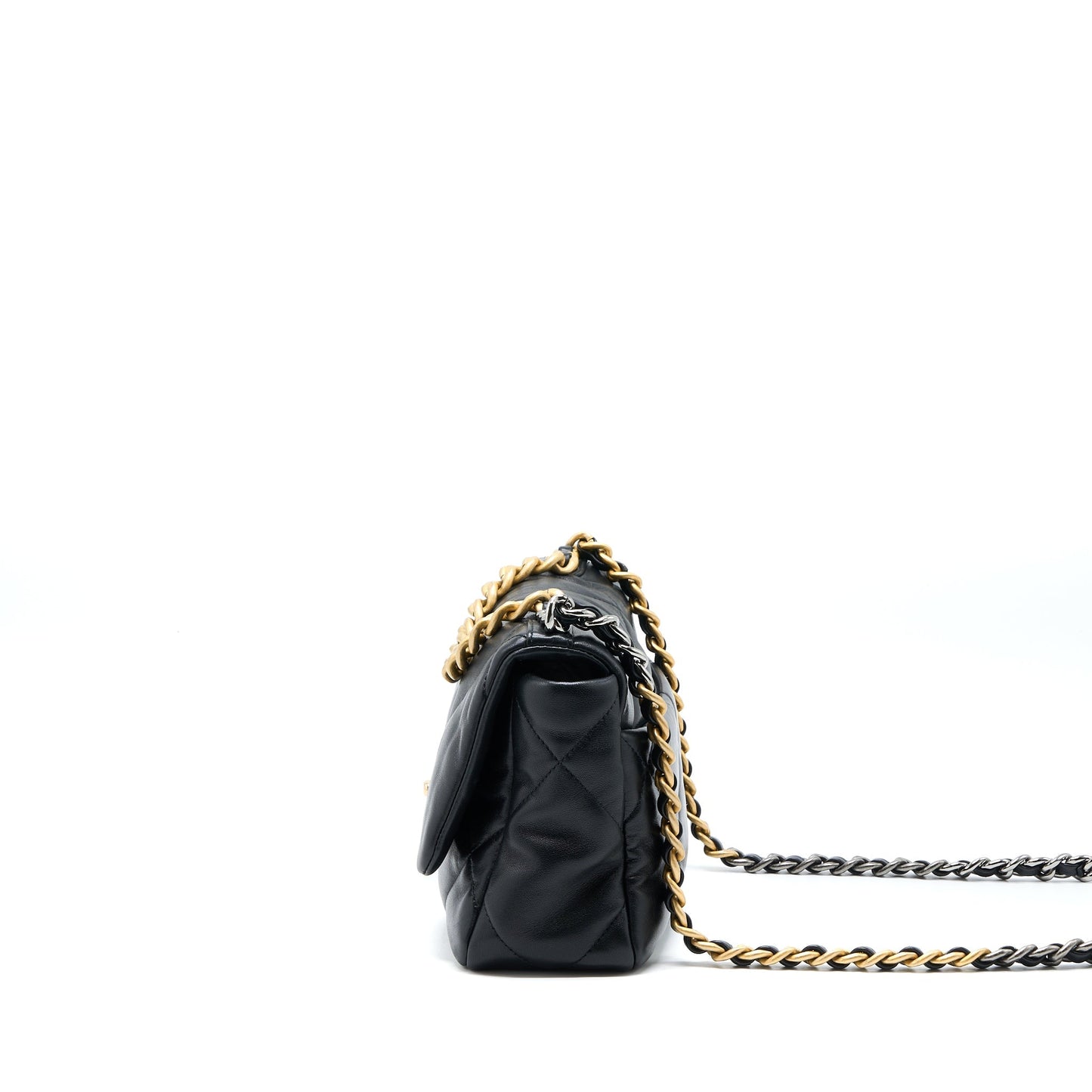 Chanel 19 Lambskin Hardware Multicolour Black Small Handbag Multicolour Hardware