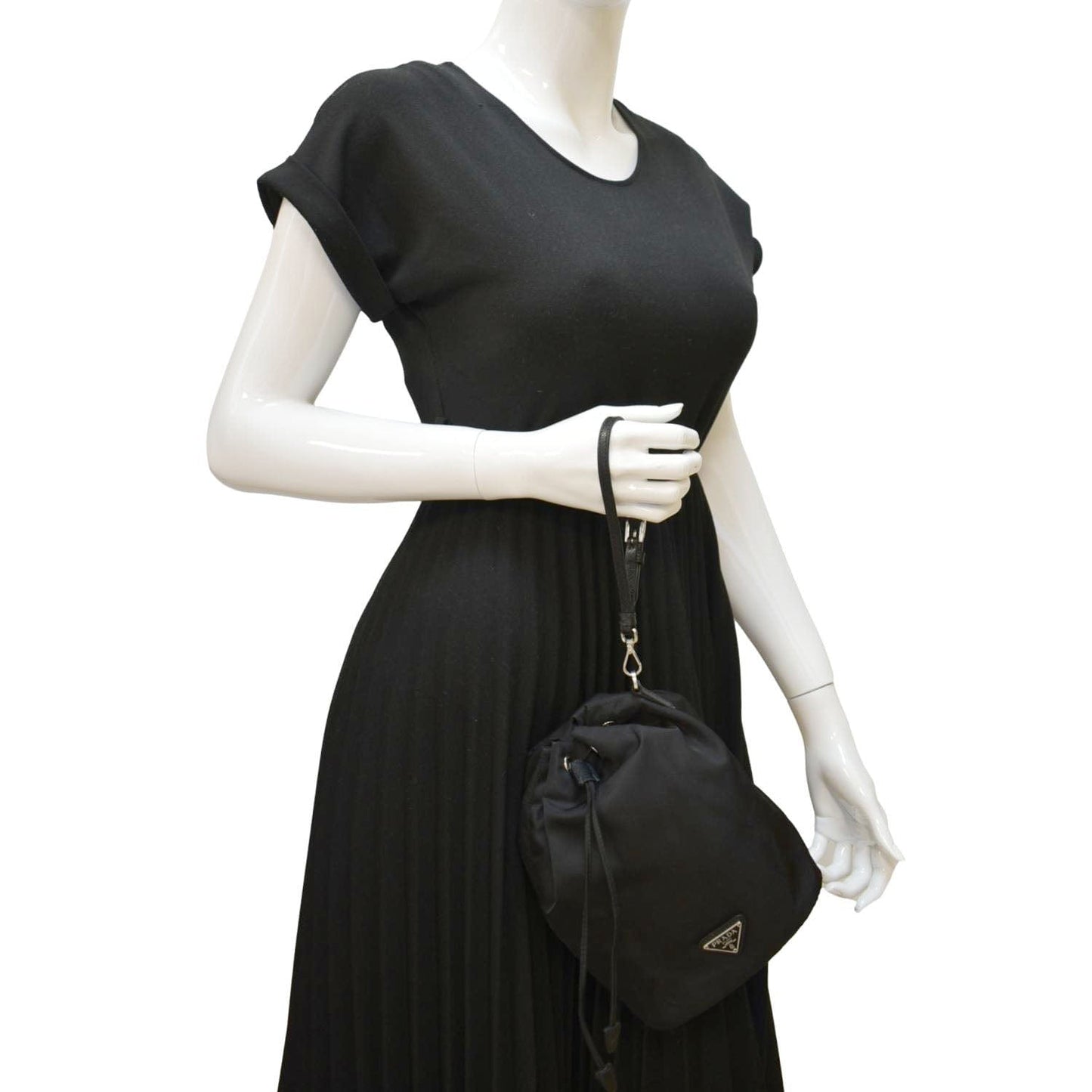 Prada Prada Nylon Bucket Bag Black Shoulder Bag
