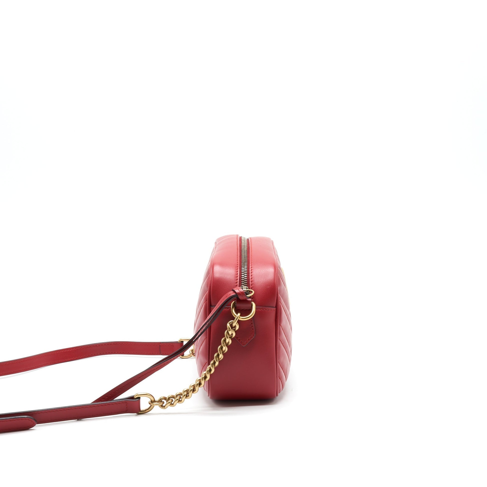Gucci Marmont Camera Bag In Red Travel Bag