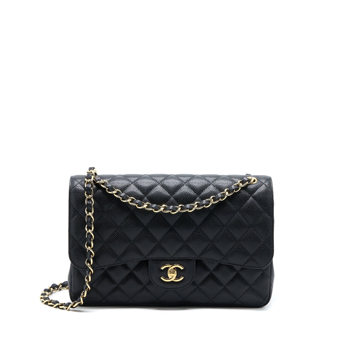 Chanel Jumbo Classic Double Flap Caviar GHW Black Shoulder Bag Ghw 3